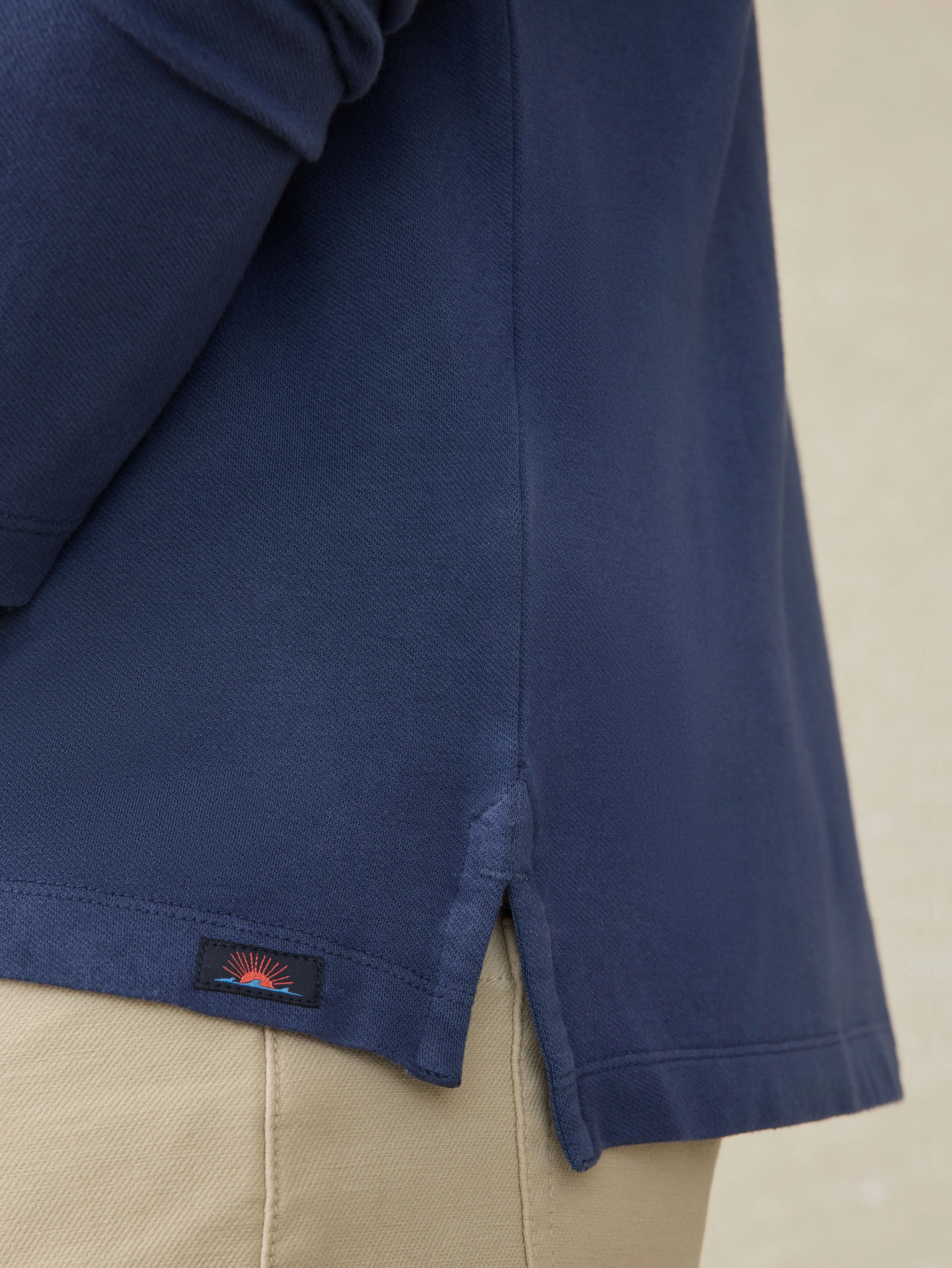 Long-Sleeve Field Knit Polo - Blue Nights sold by Faherty product image thumbnail 5