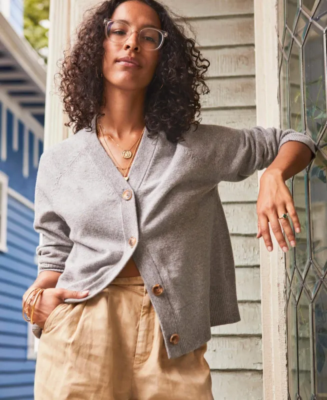 Jackson Cardigan - Grey Heather sold by Faherty
