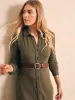 Legend™ Sweater Maxi Dress - Olive Melange Twill sold by Faherty