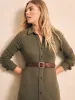 Legend™ Sweater Maxi Dress - Olive Melange Twill sold by Faherty