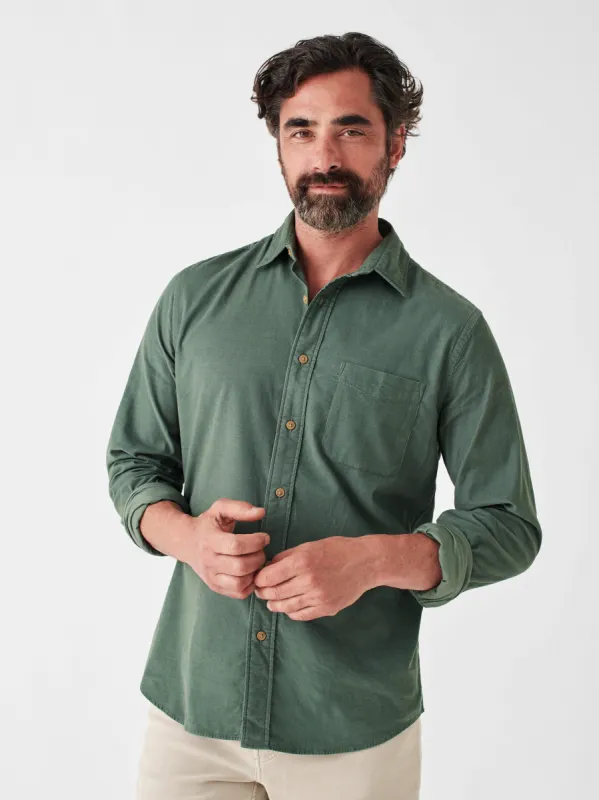 Stretch Corduroy Shirt - Laurel Wreath sold by Faherty