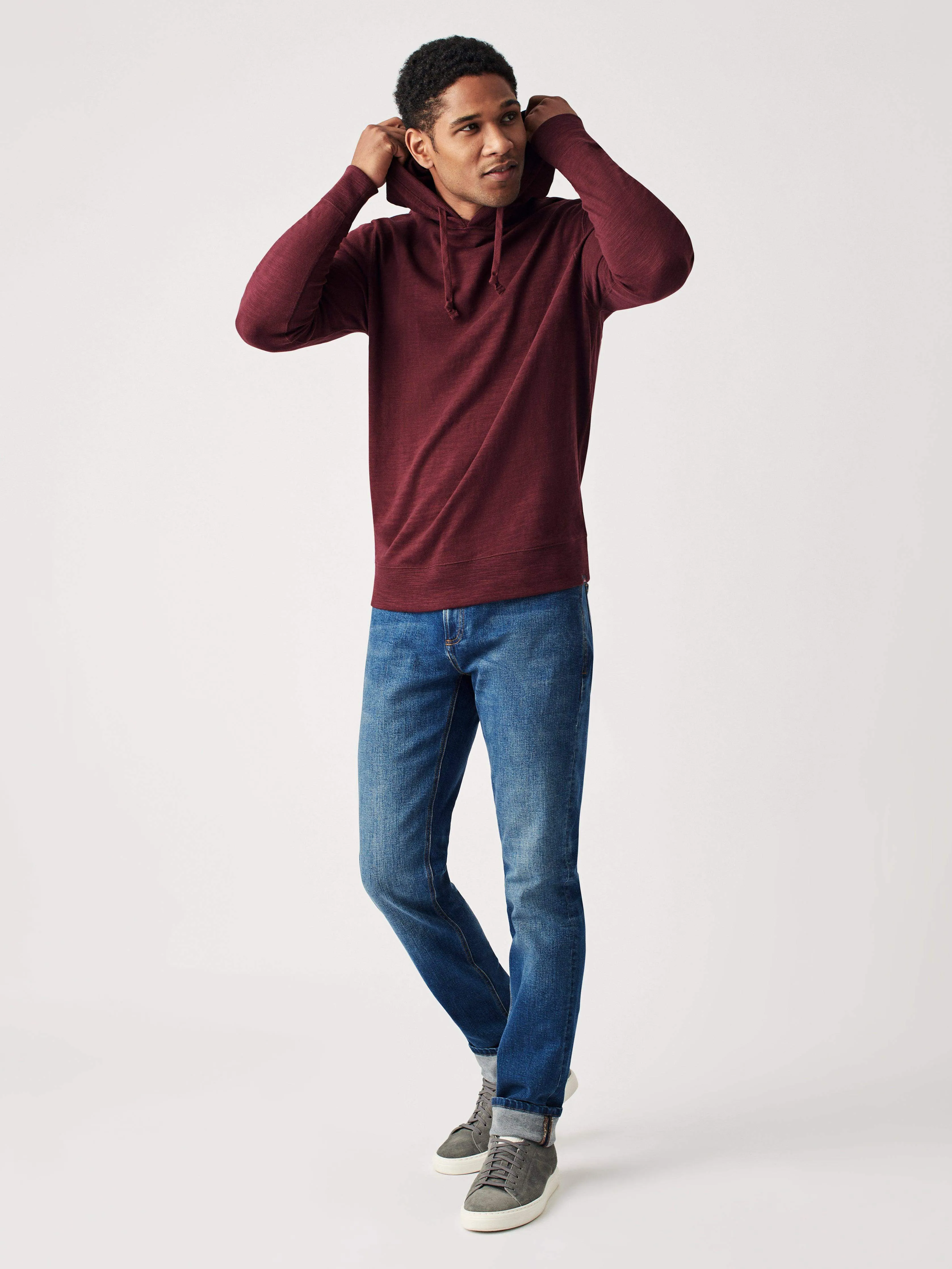 Sunwashed Slub Hoodie - Vineyard Wine sold by Faherty product image thumbnail 3