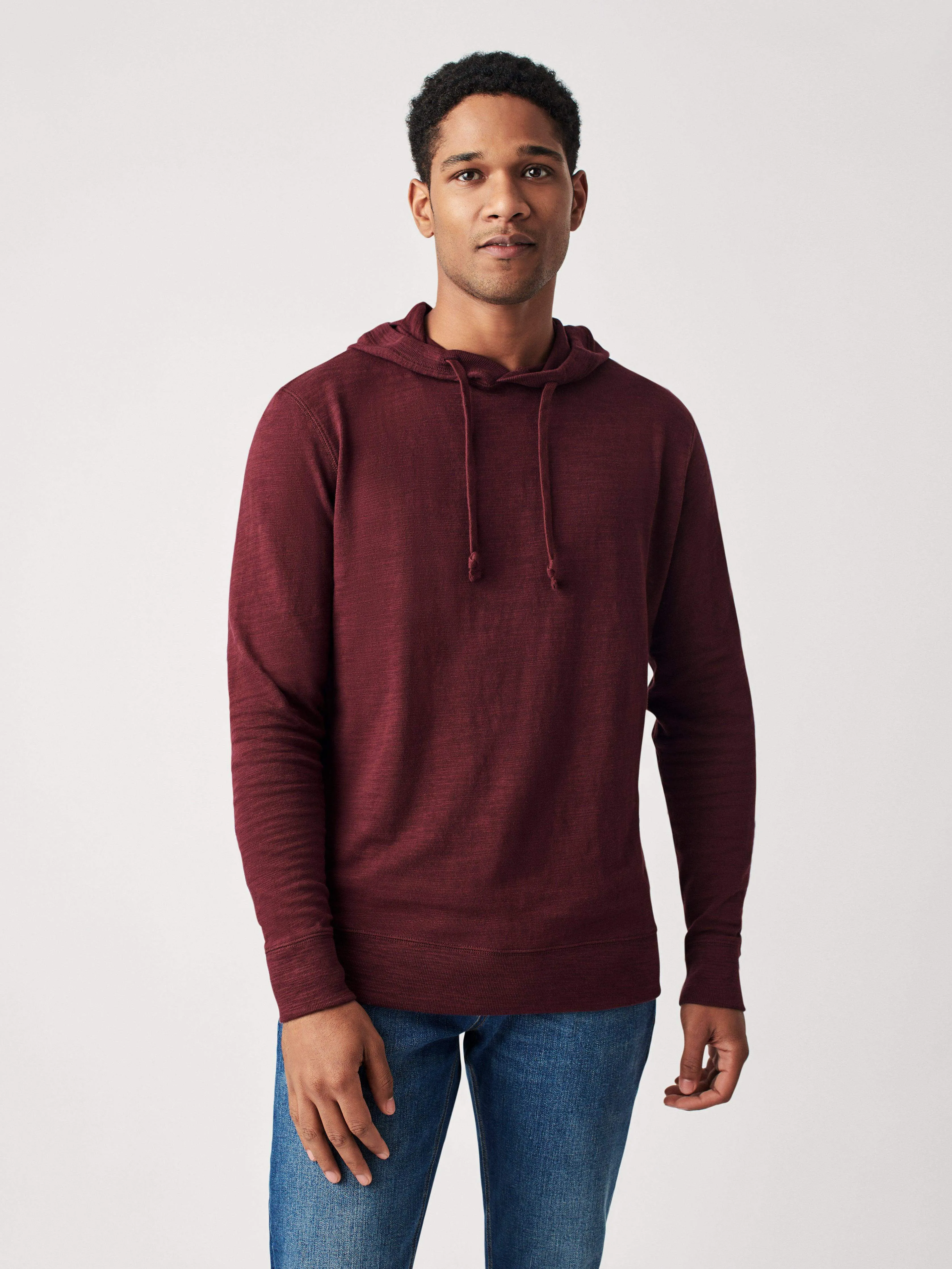 Sunwashed Slub Hoodie - Vineyard Wine sold by Faherty