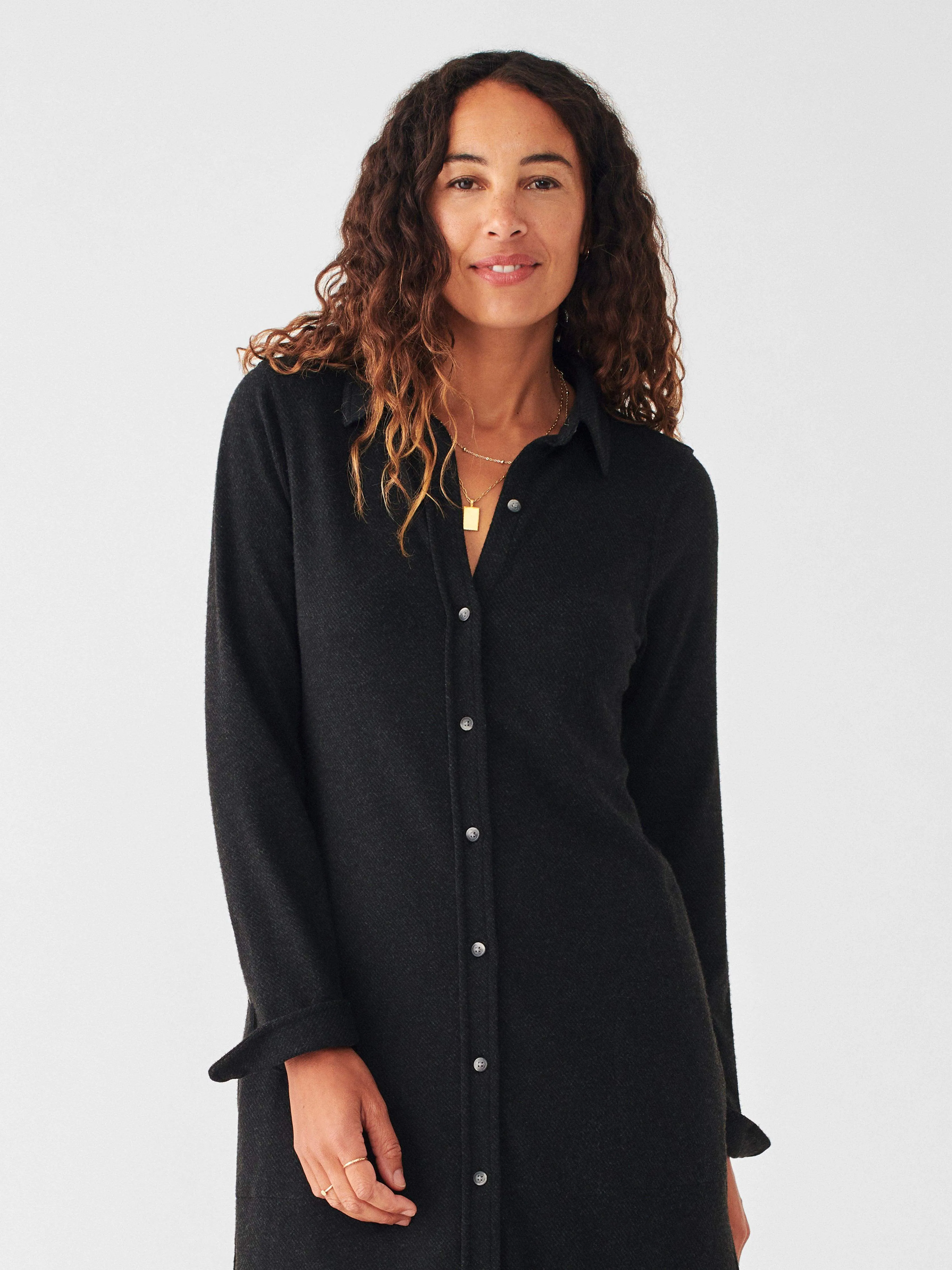 Legend™ Sweater Dress - Heathered Black Twill sold by Faherty product image thumbnail 2
