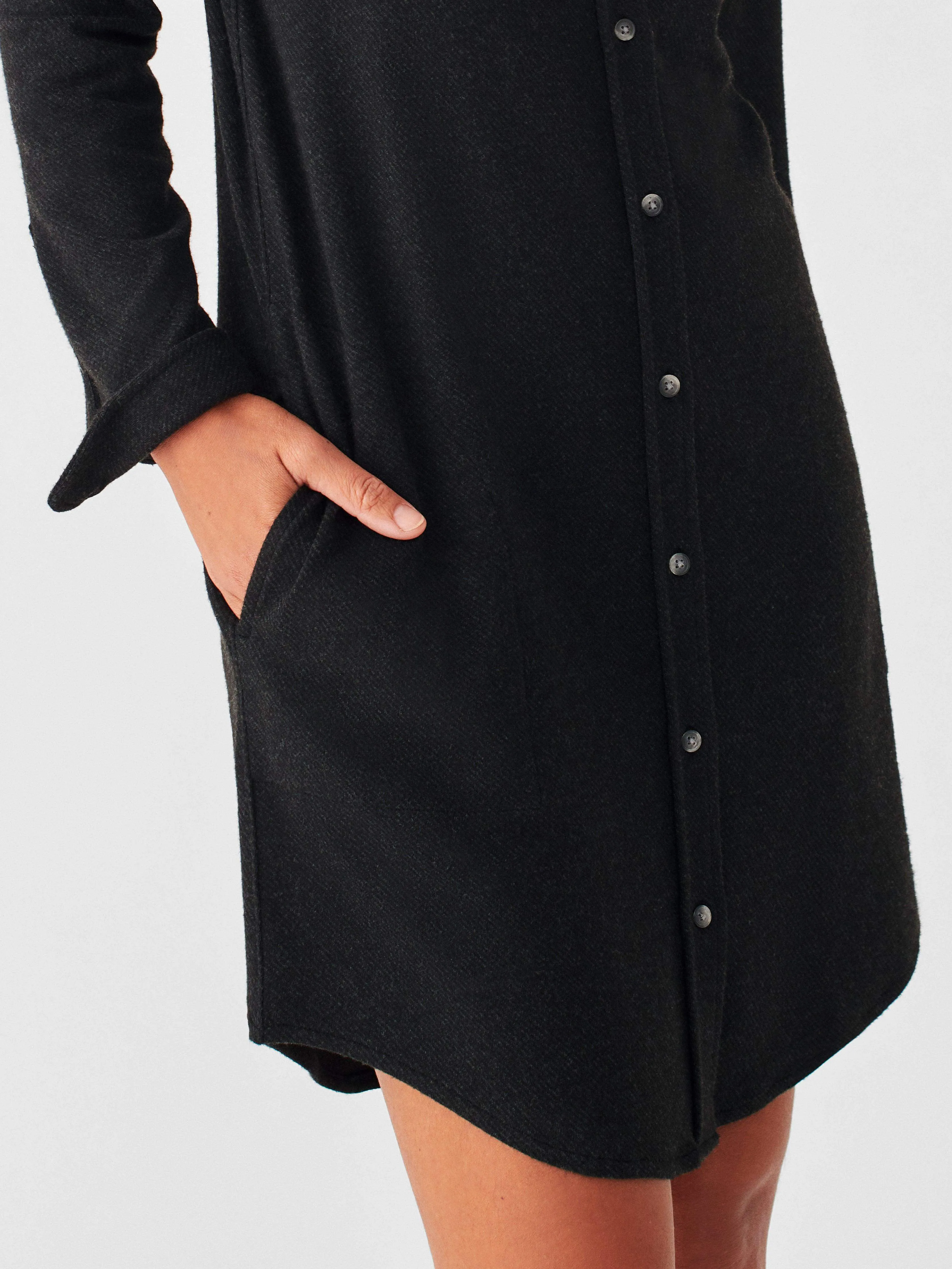 Legend™ Sweater Dress - Heathered Black Twill sold by Faherty product image thumbnail 3