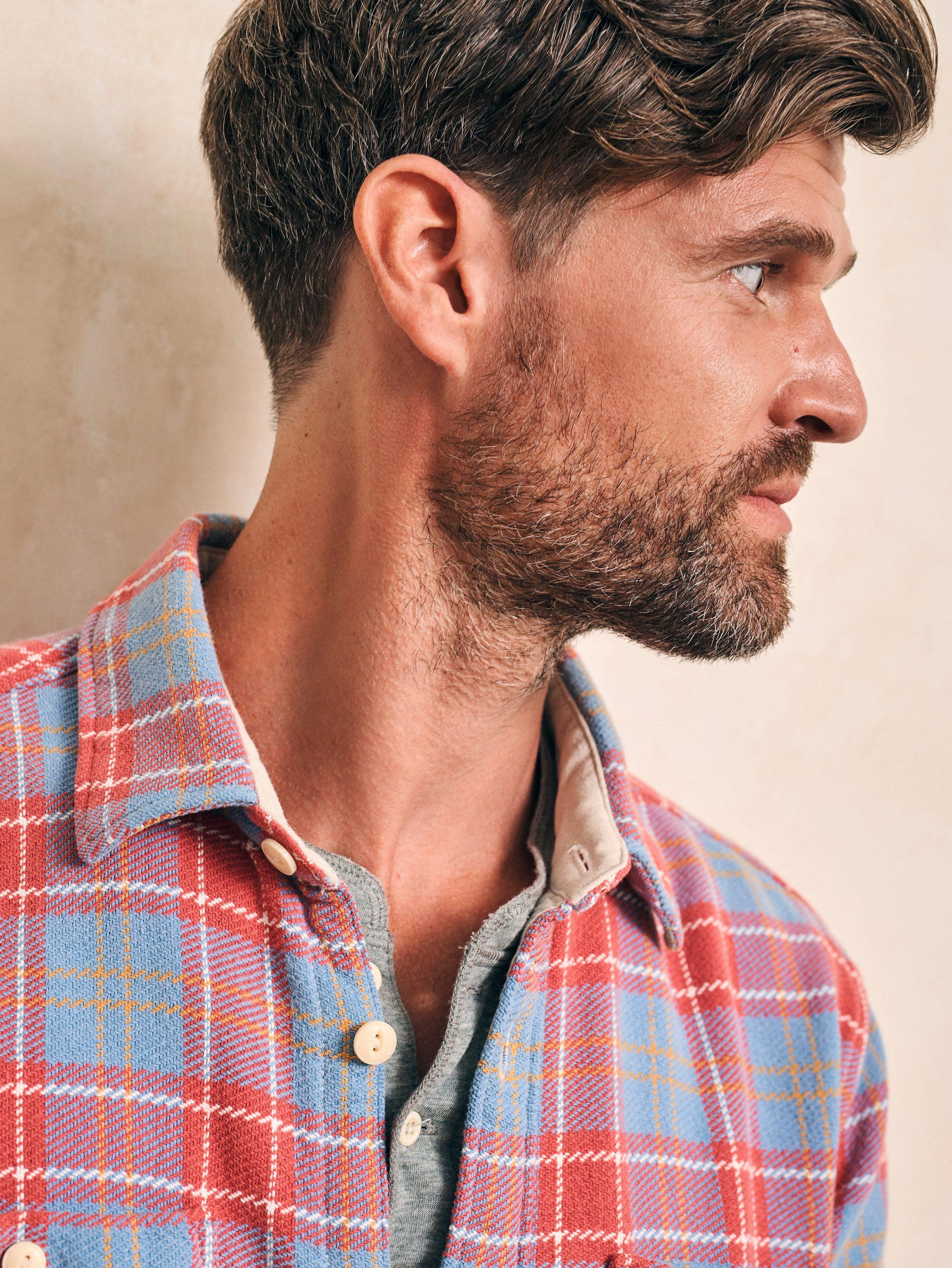 The Surf Flannel - Brick River Plaid sold by Faherty product image thumbnail 4