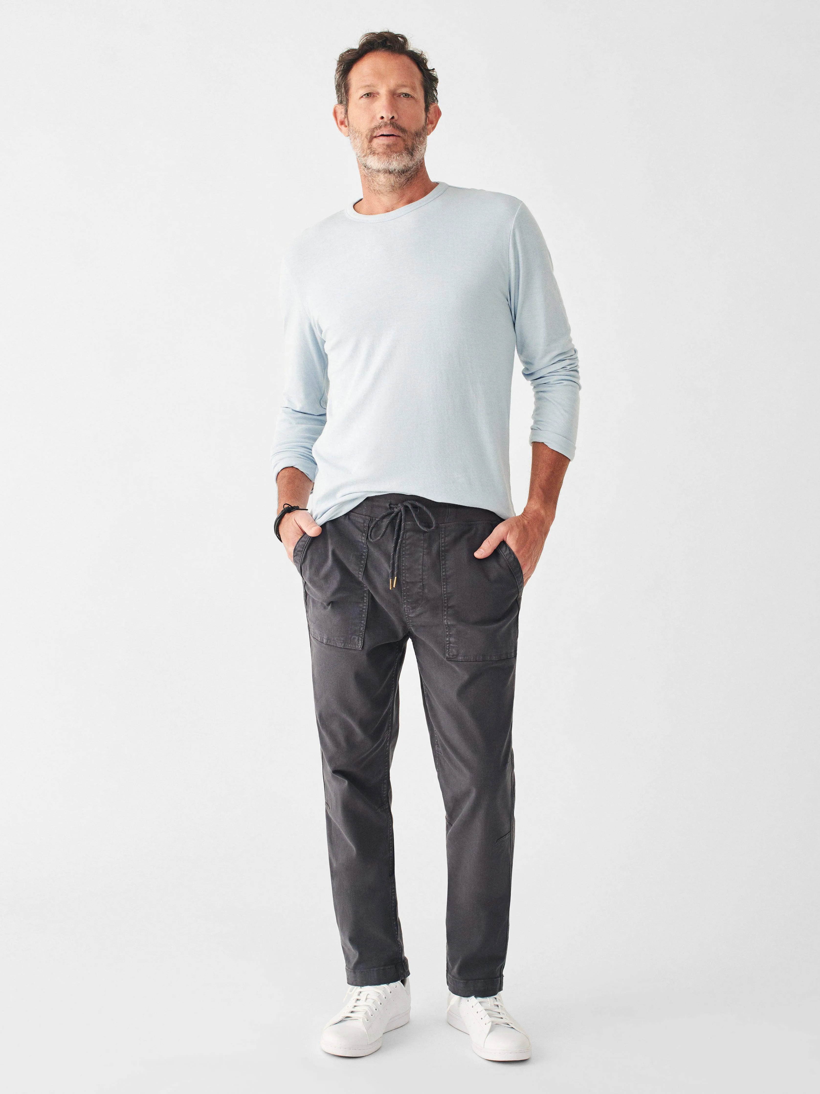 Traveler Pant - Washed Black sold by Faherty