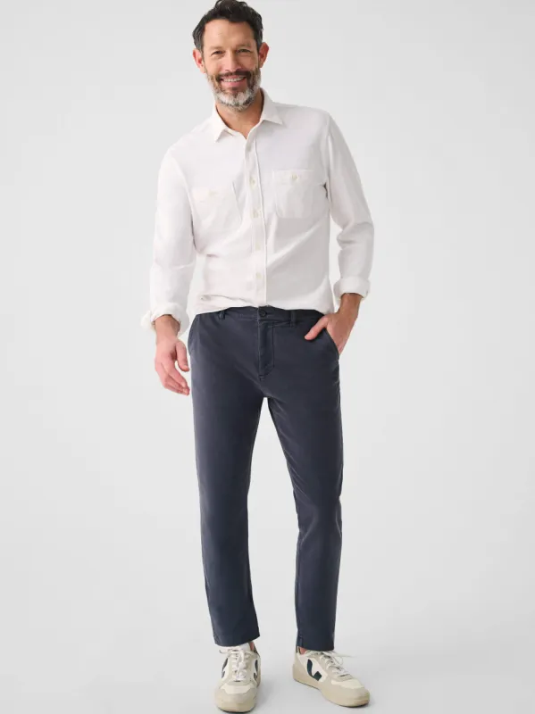 Stretch Terry Chino Pant (32" Inseam) - Navy sold by Faherty