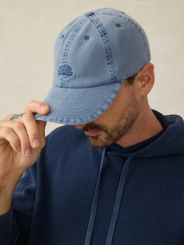 Sunwashed Baseball Hat - Coastal Blue sold by Faherty
