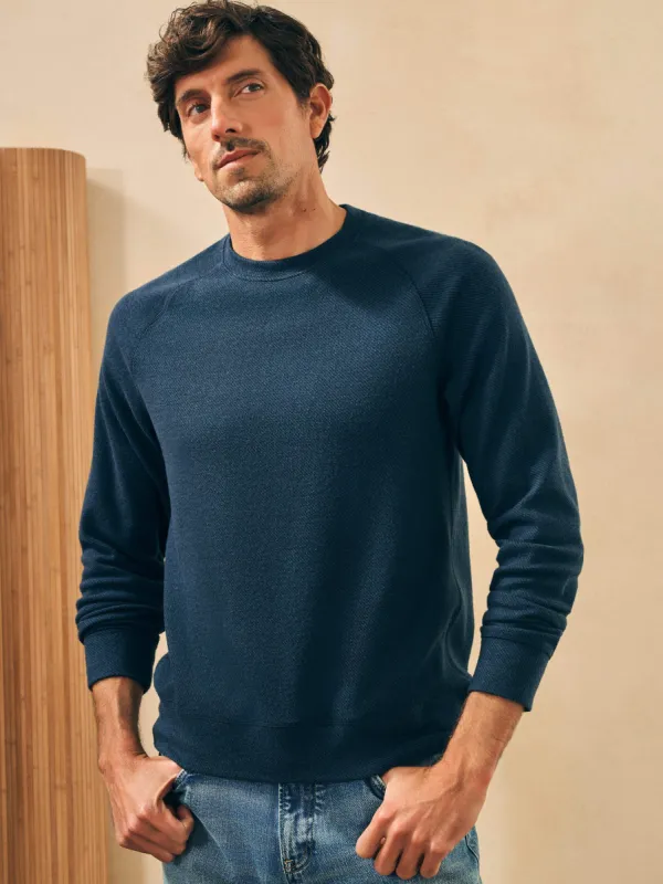 Legend™ Sweater Crew - Brighton Navy Twill sold by Faherty