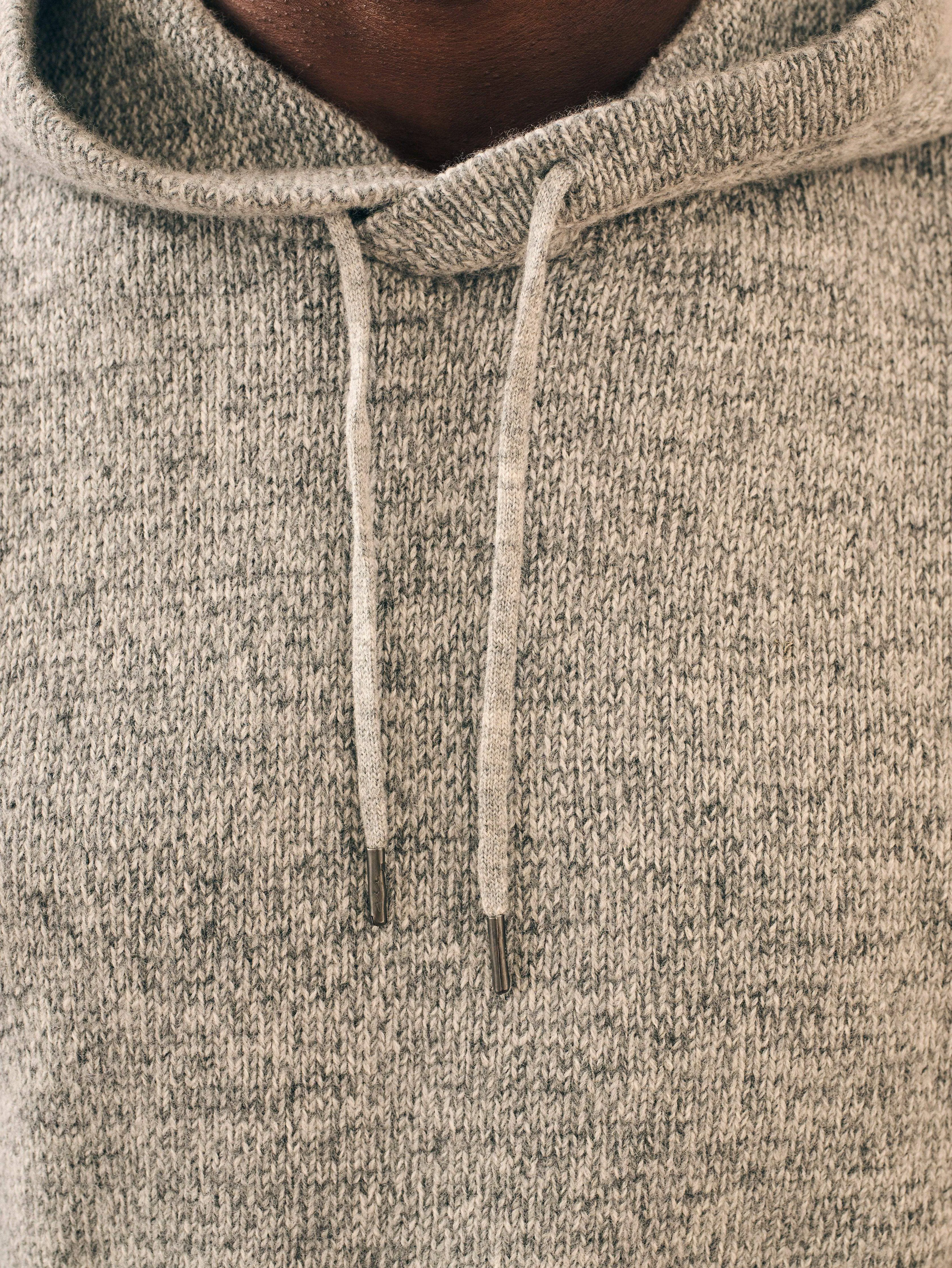 Cashmere Wool Popover Hoodie - Rock Grey Marl sold by Faherty product image thumbnail 3