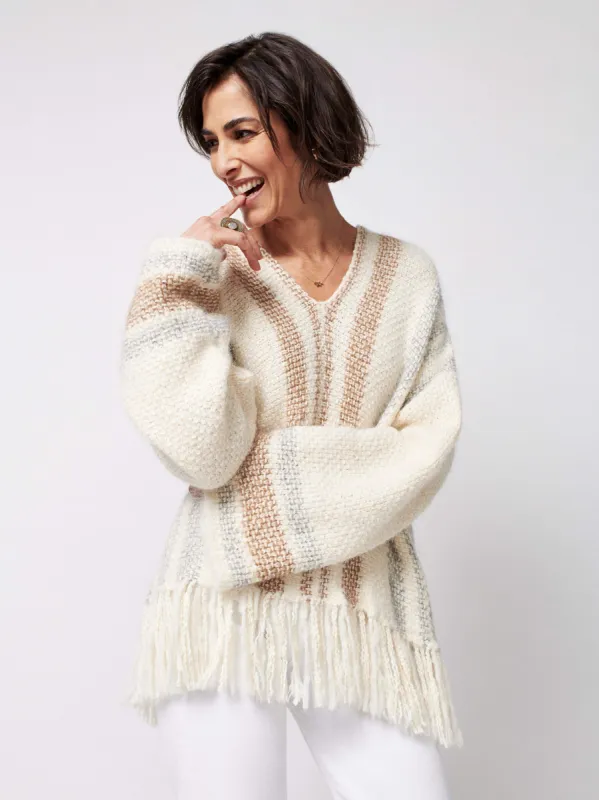 Lima Artisanal Pullover - Creamy Camel sold by Faherty