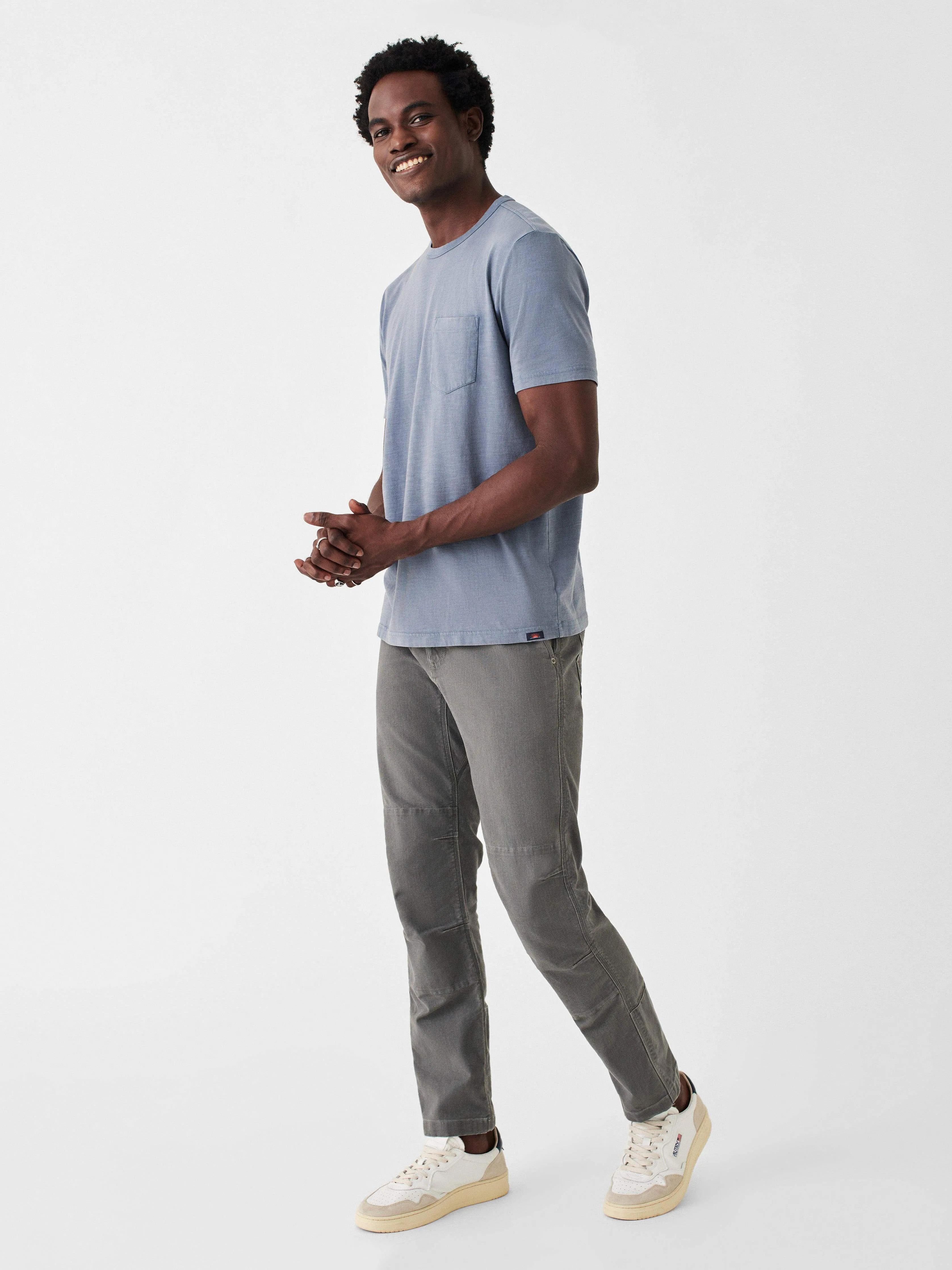 Sunwashed Pocket Tee - Typhoon Blue sold by Faherty product image thumbnail 3