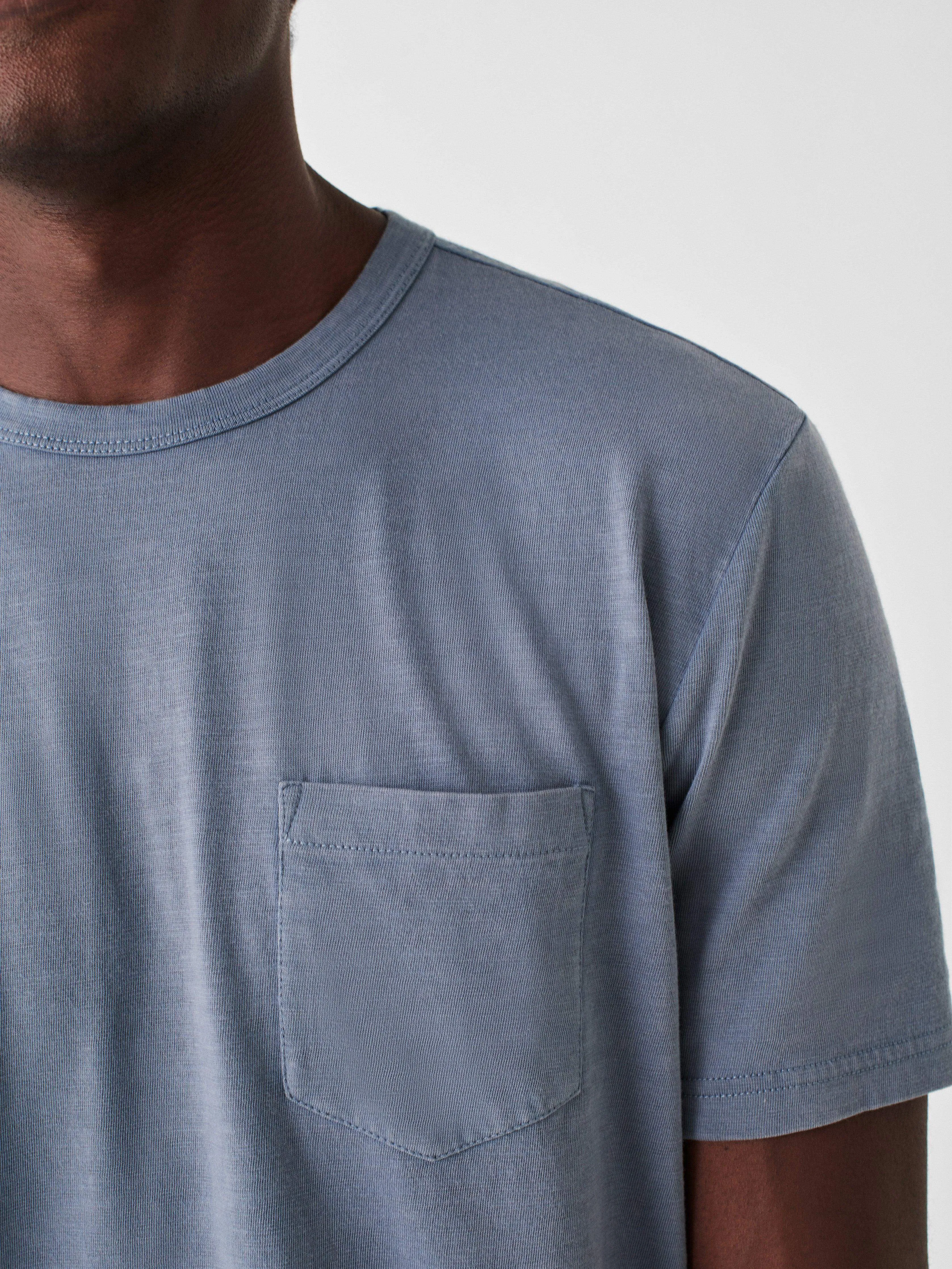 Sunwashed Pocket Tee - Typhoon Blue sold by Faherty product image thumbnail 2