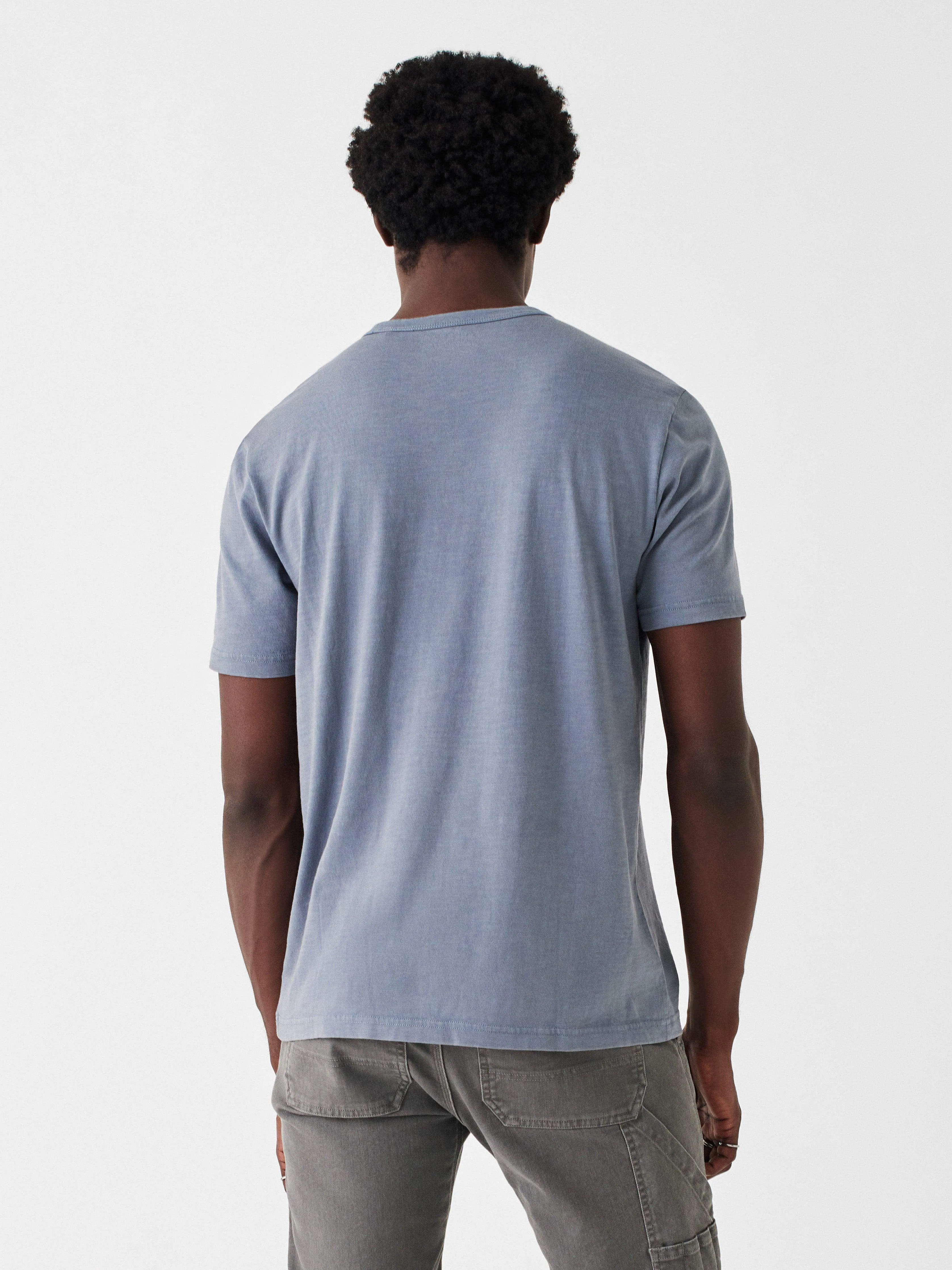 Sunwashed Pocket Tee - Typhoon Blue sold by Faherty product image thumbnail 5