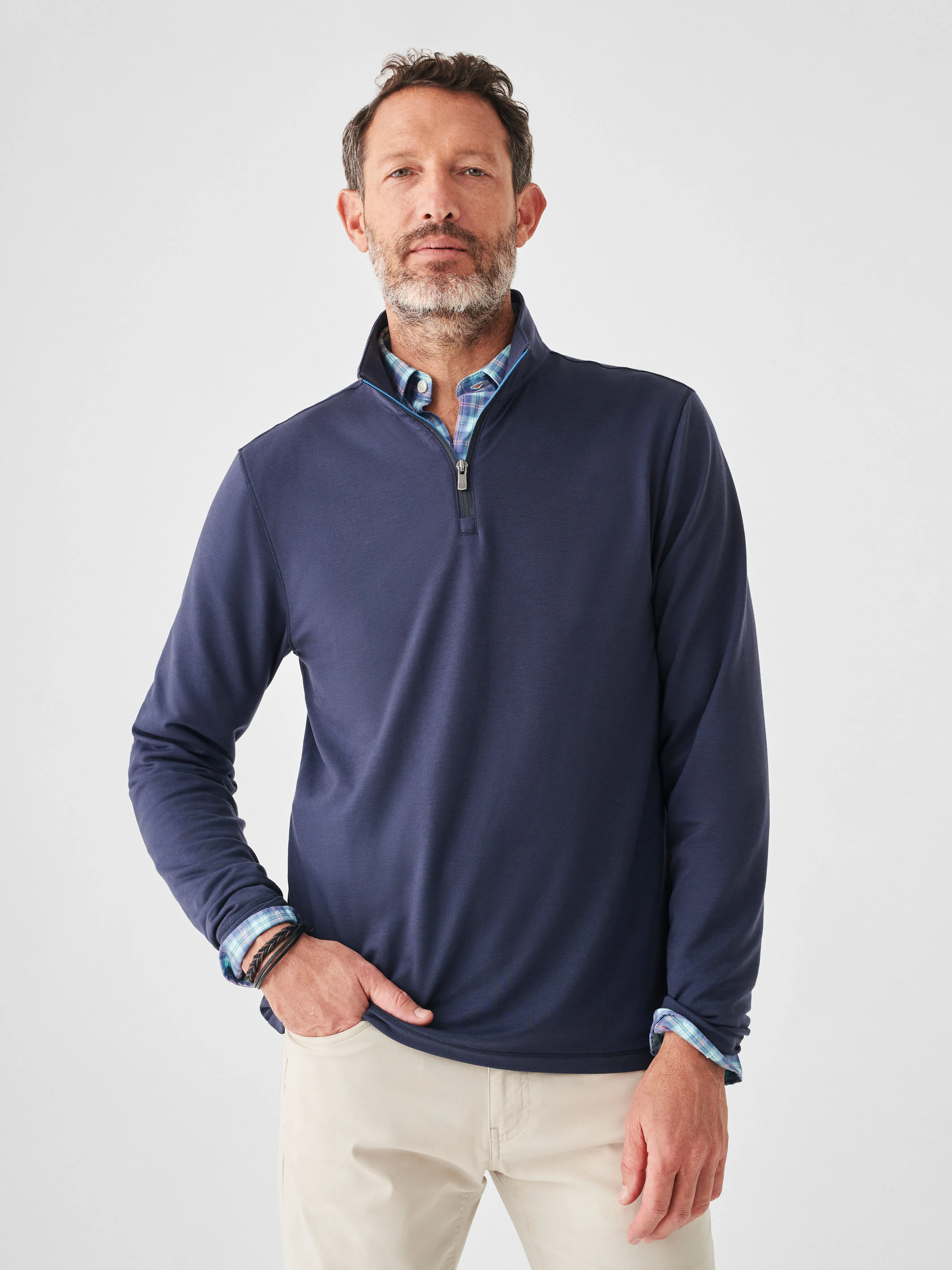 Movement™ Quarter Zip - Blue Nights sold by Faherty