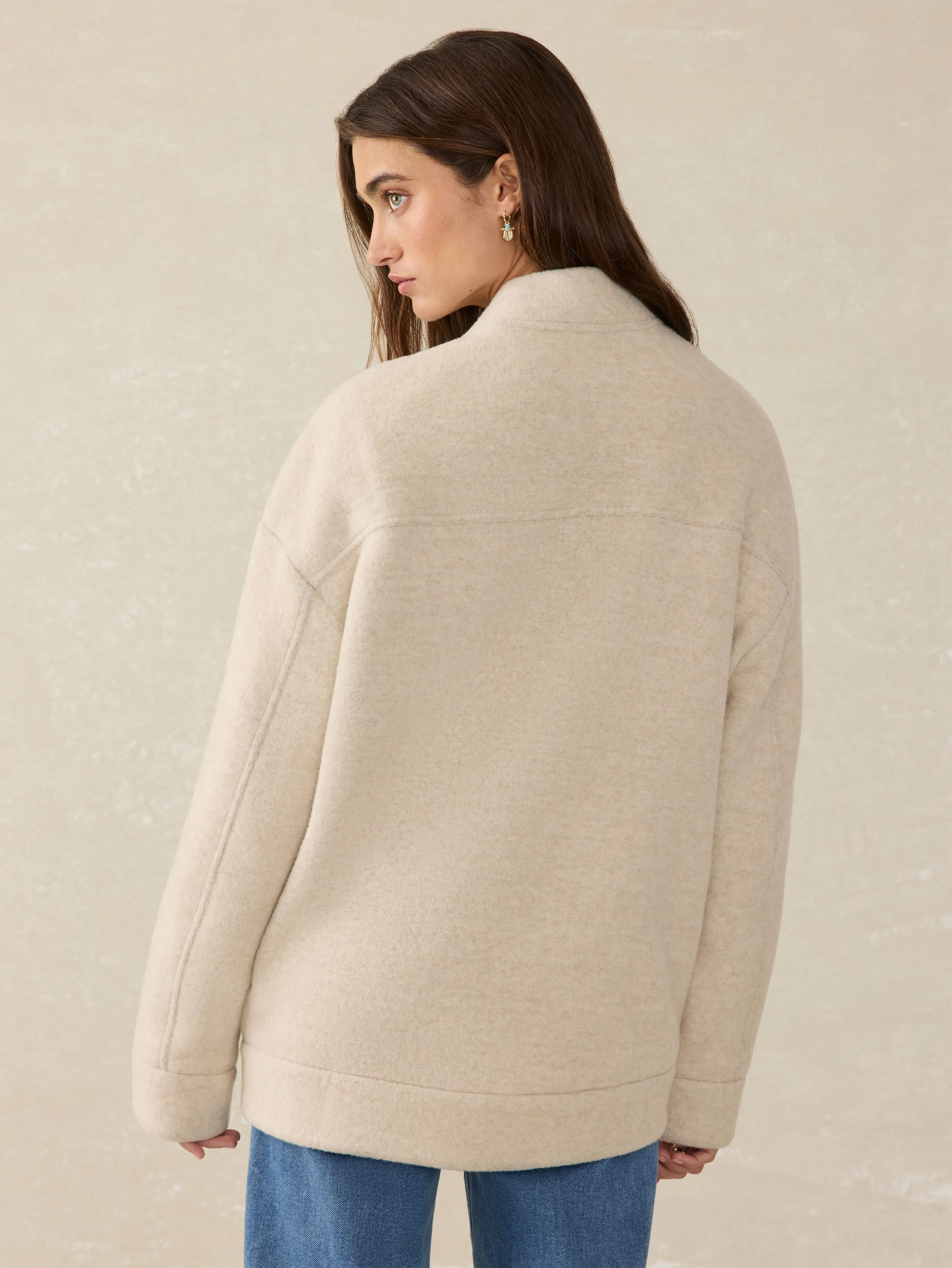 Pacific Knit Jacket - Oat Melange sold by Faherty product image thumbnail 5