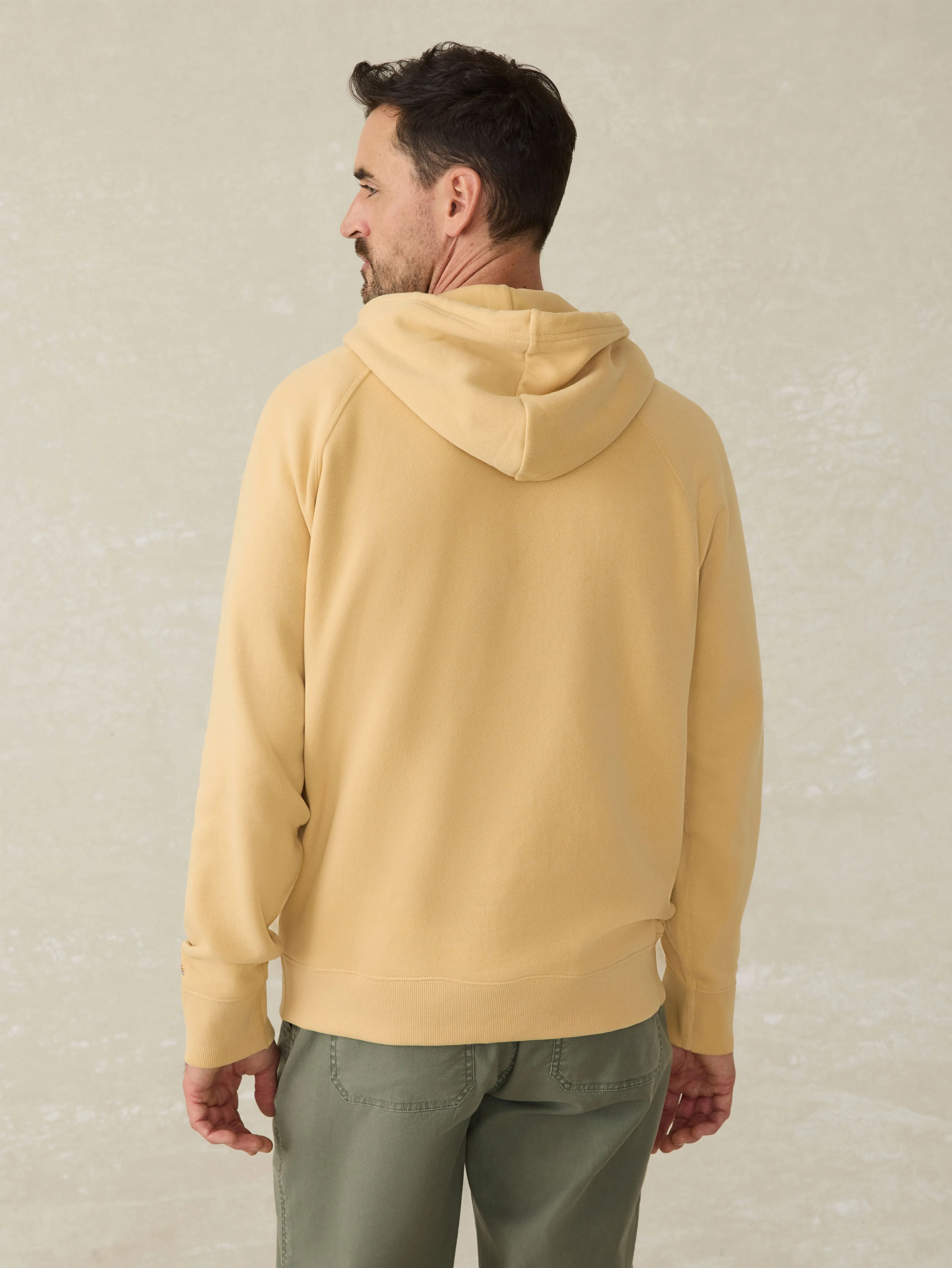 High Standard Fleece Hoodie - Sun Yellow sold by Faherty product image thumbnail 5