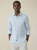 Laguna Linen Shirt - Light Blue Melange sold by Faherty