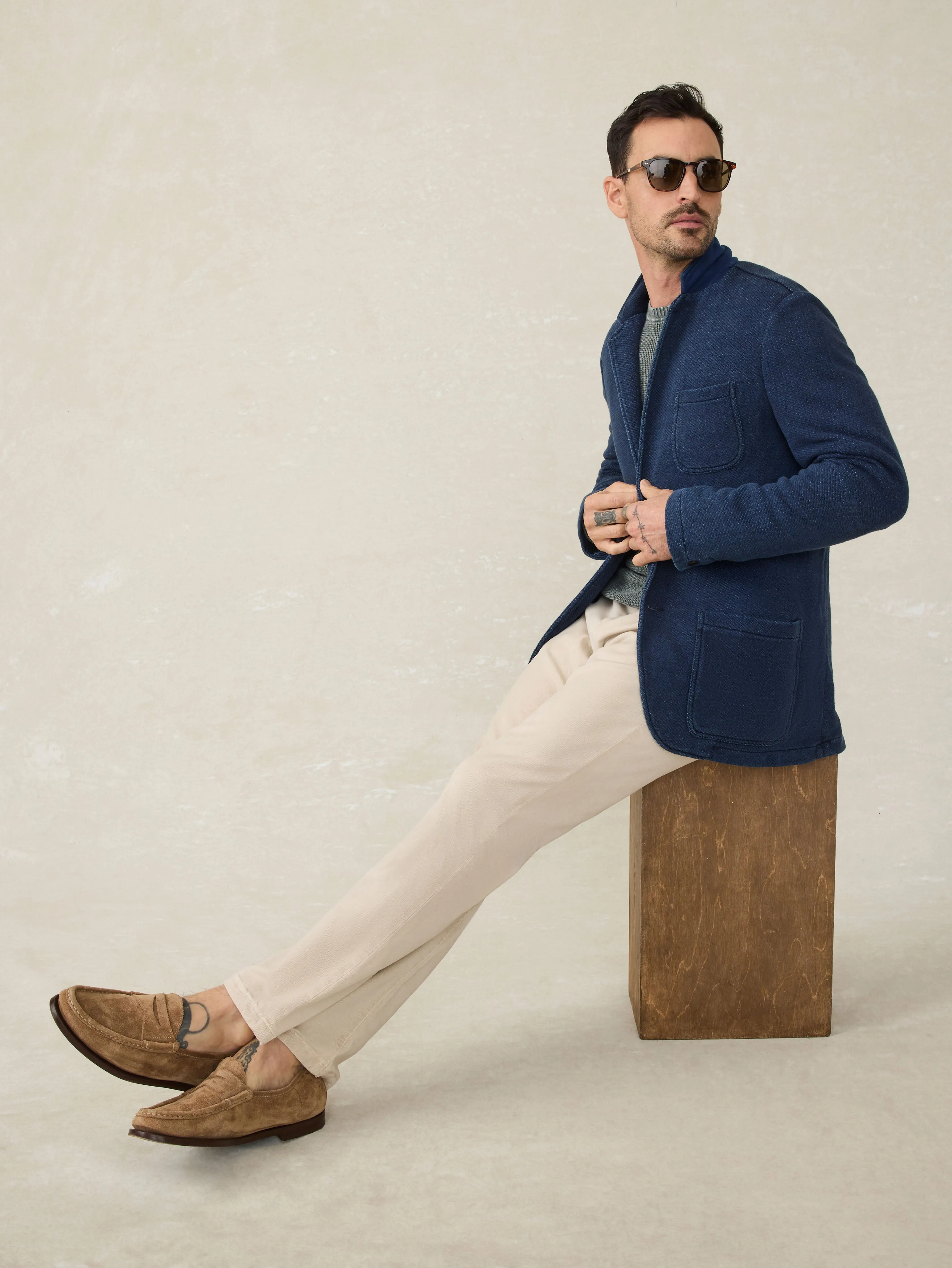 Inlet Knit Blazer (Tall) - Hendricks Indigo Wash sold by Faherty product image thumbnail 3