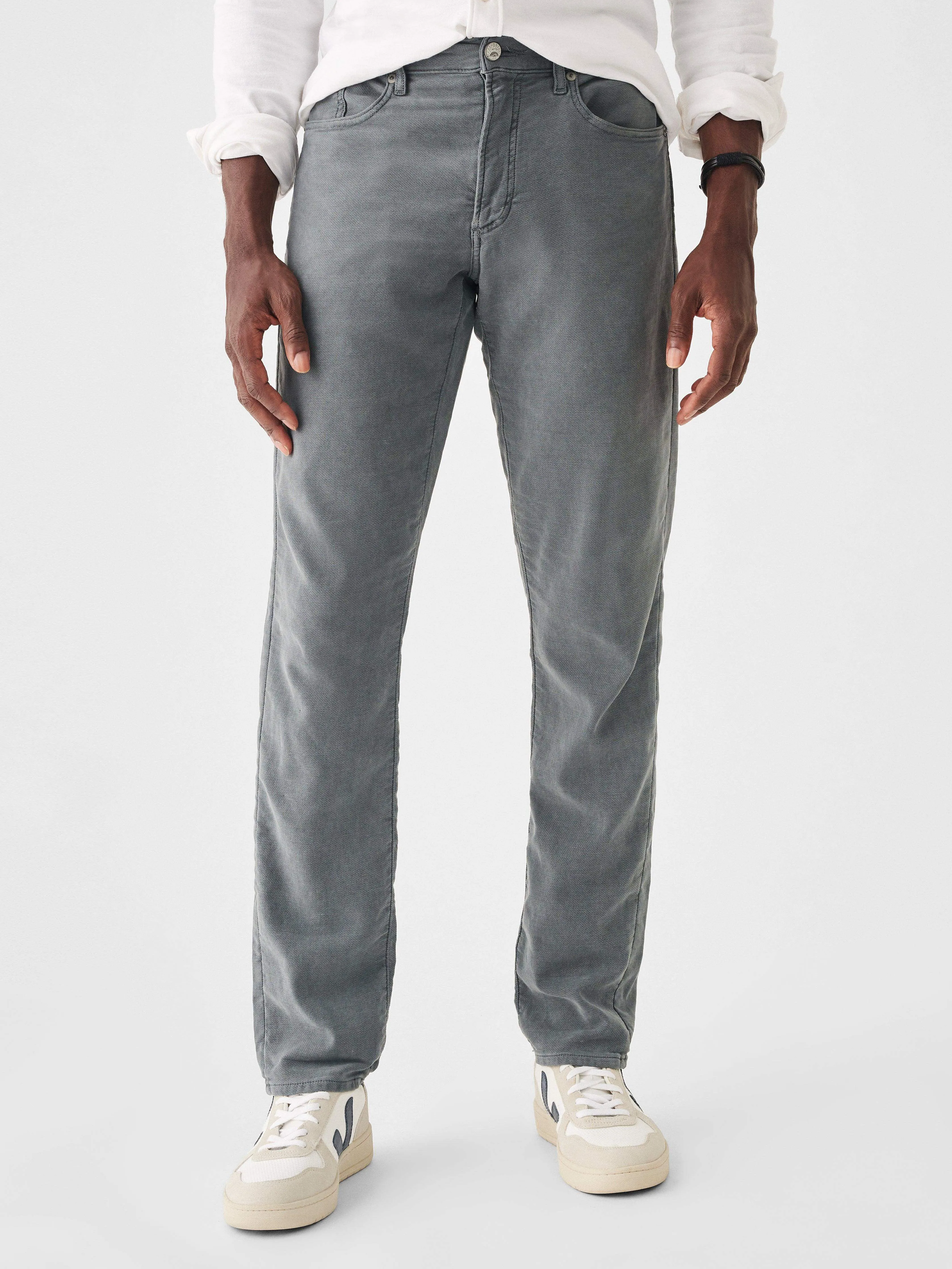 Stretch Terry 5-Pocket Pant (34" Inseam) - Slate sold by Faherty product image thumbnail 2