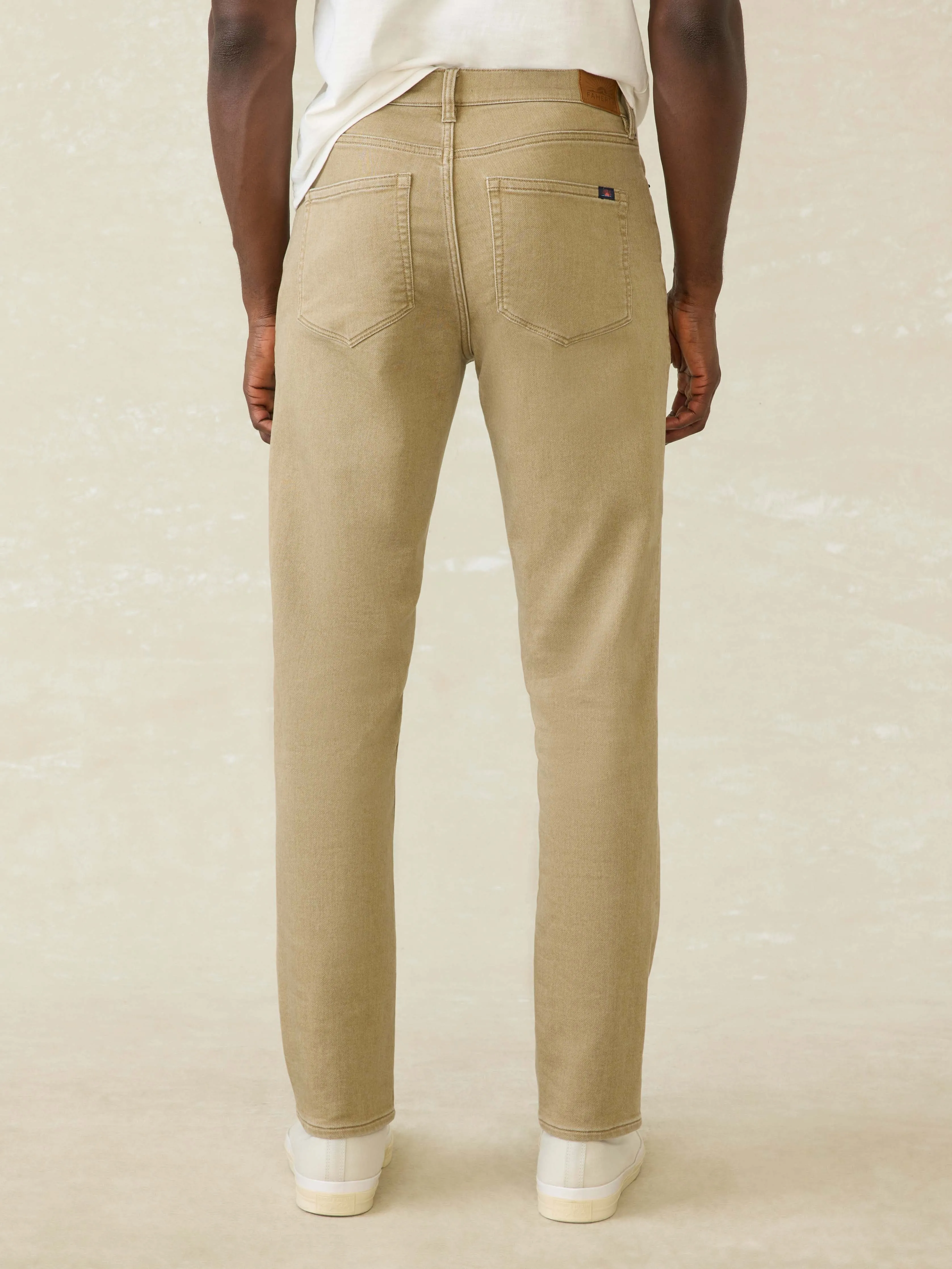 Stretch Terry 5-Pocket Pant - Desert Khaki sold by Faherty product image thumbnail 5