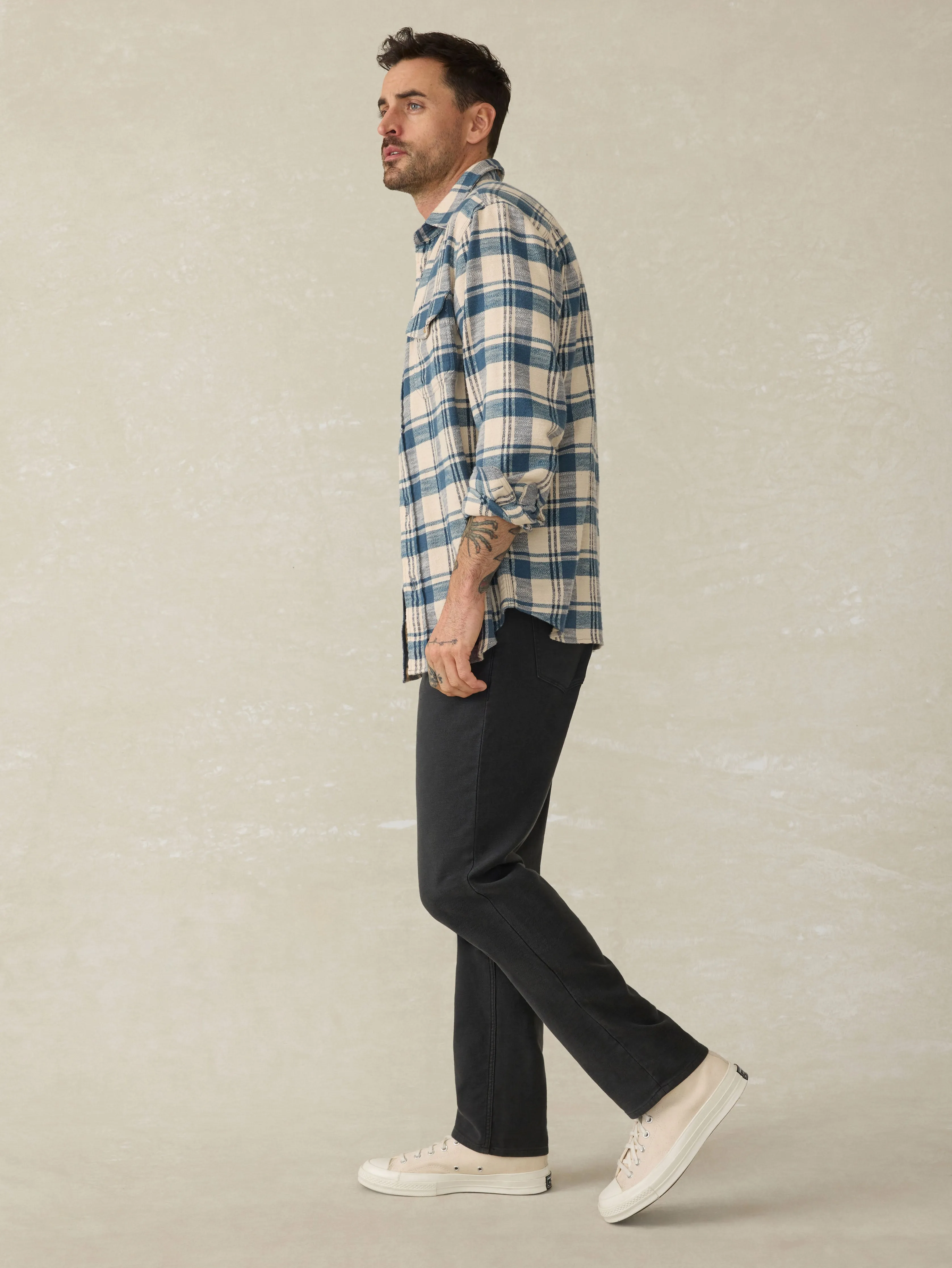 Stretch Terry 5-Pocket Pant - Onyx Black sold by Faherty product image thumbnail 3