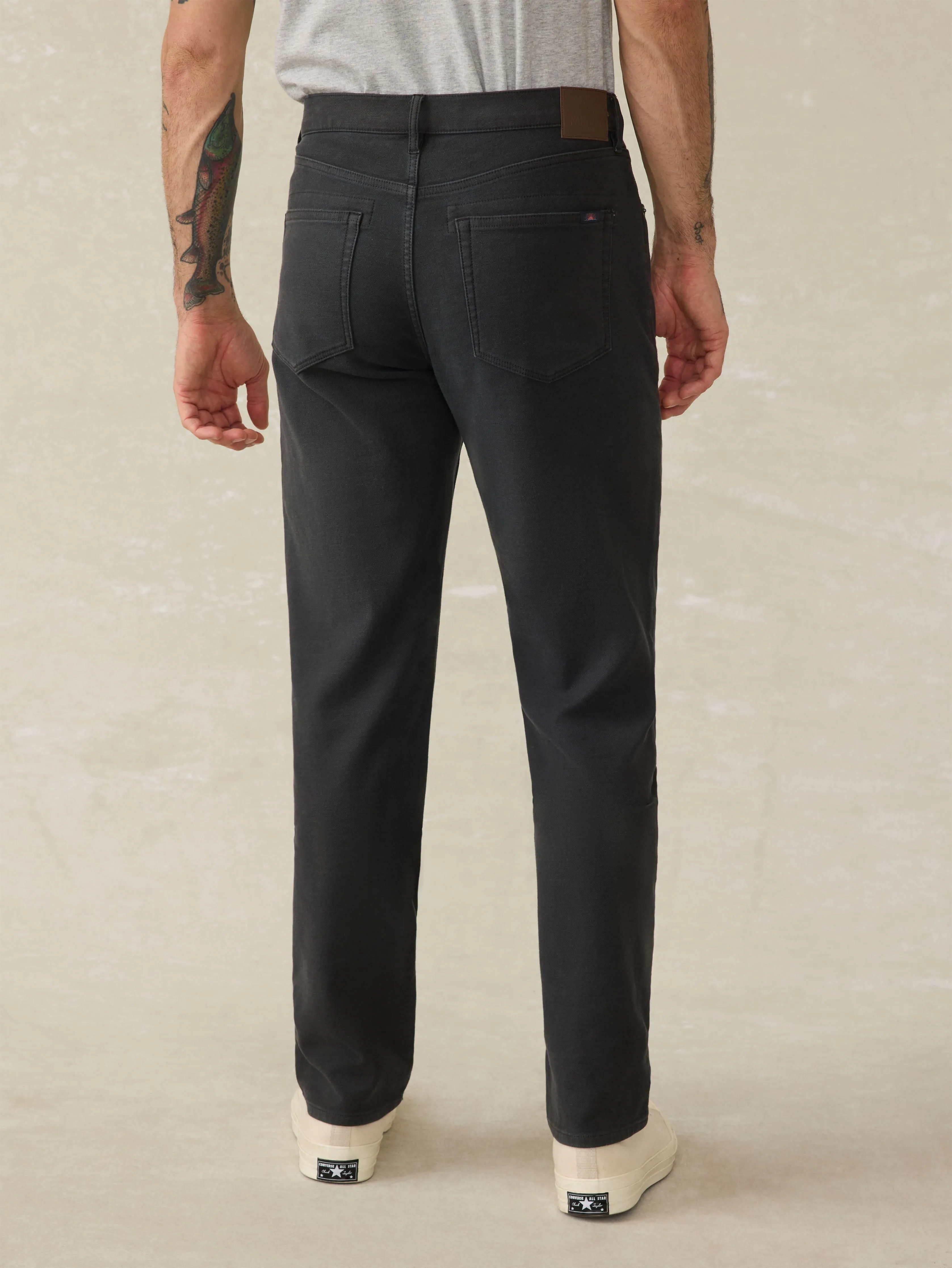 Stretch Terry 5-Pocket Pant - Onyx Black sold by Faherty product image thumbnail 5