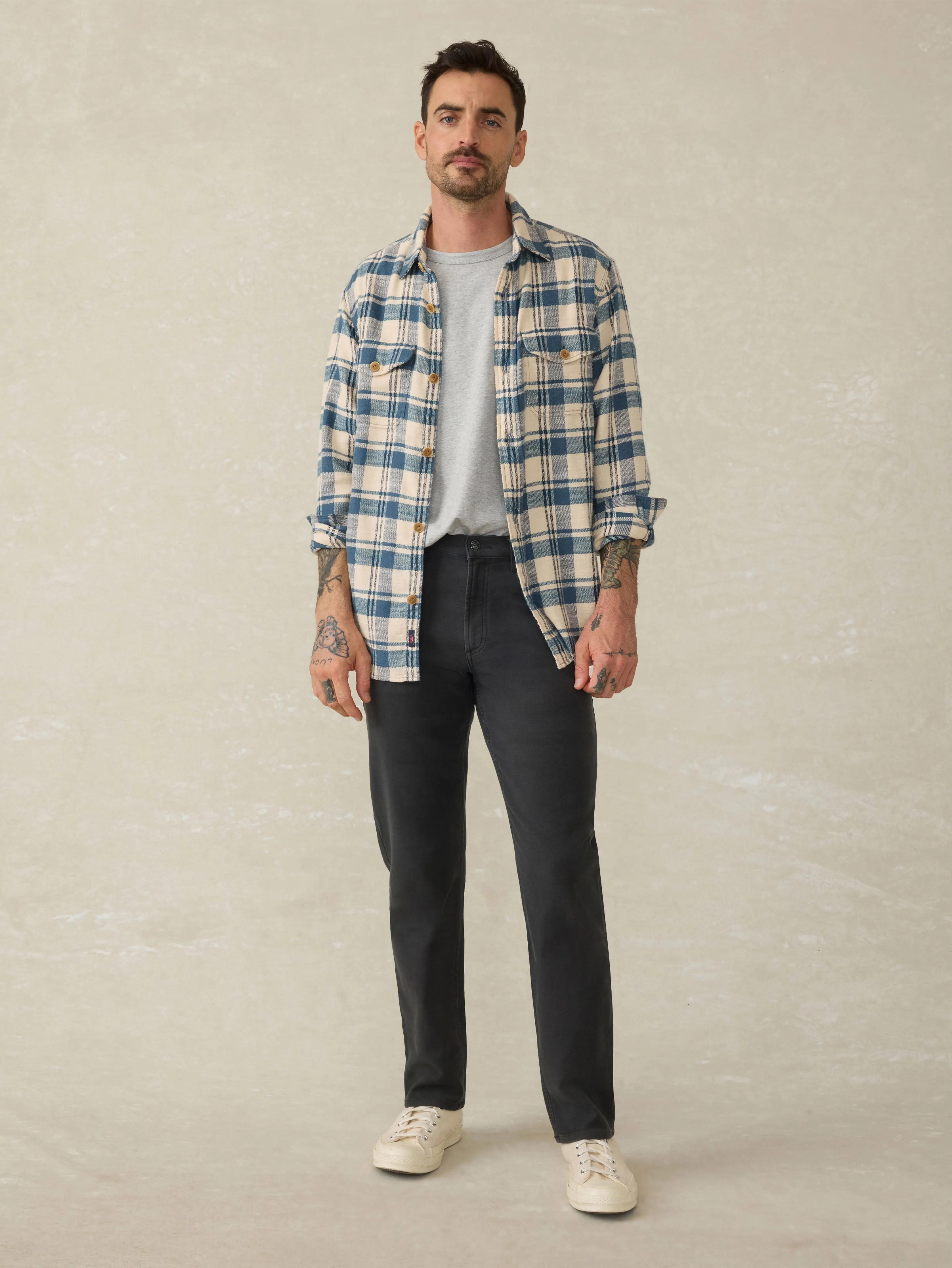 Stretch Terry 5-Pocket Pant - Onyx Black sold by Faherty product image thumbnail 2