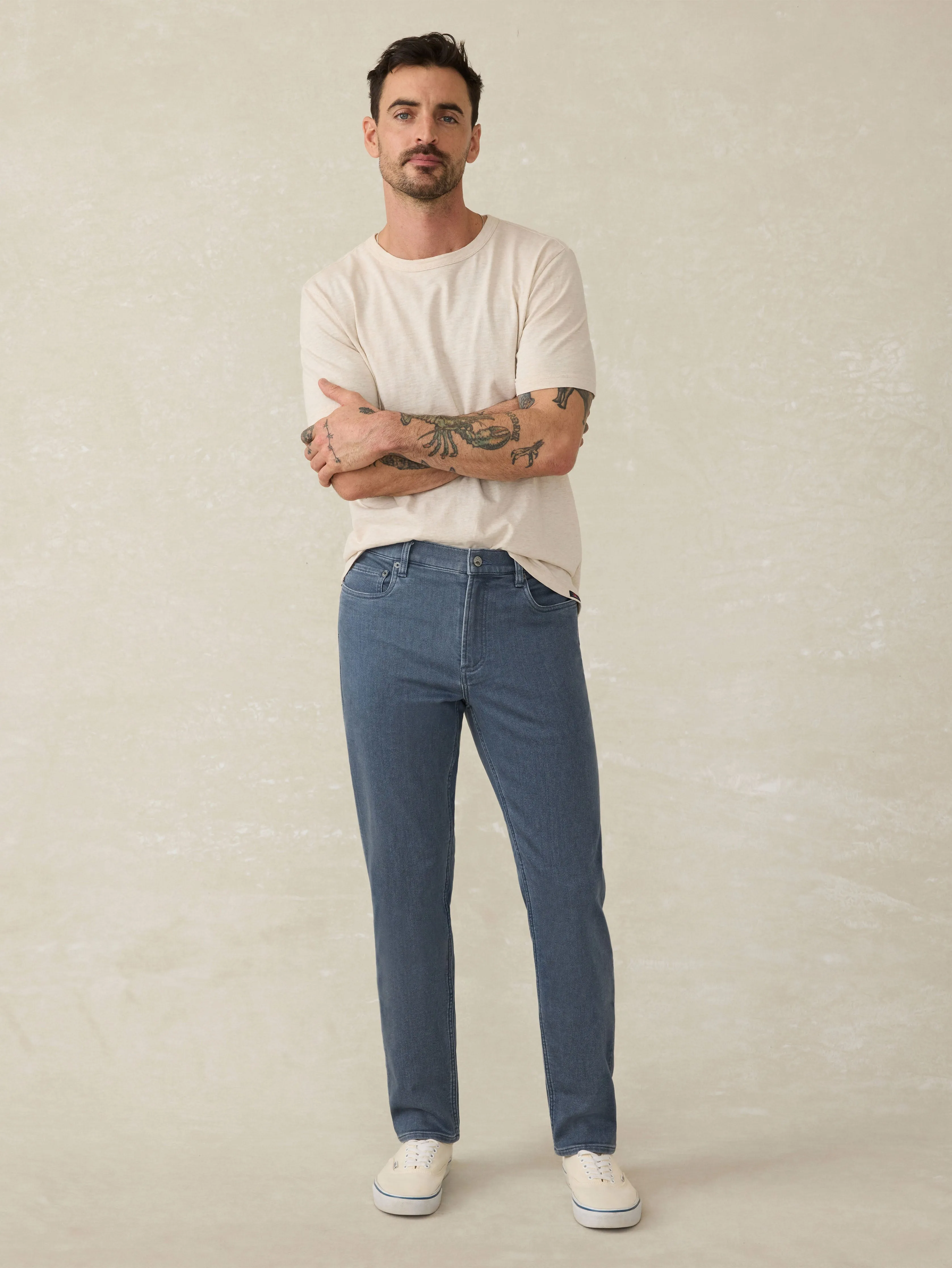 Stretch Terry 5-Pocket Pant - Tradewinds Wash sold by Faherty product image thumbnail 3