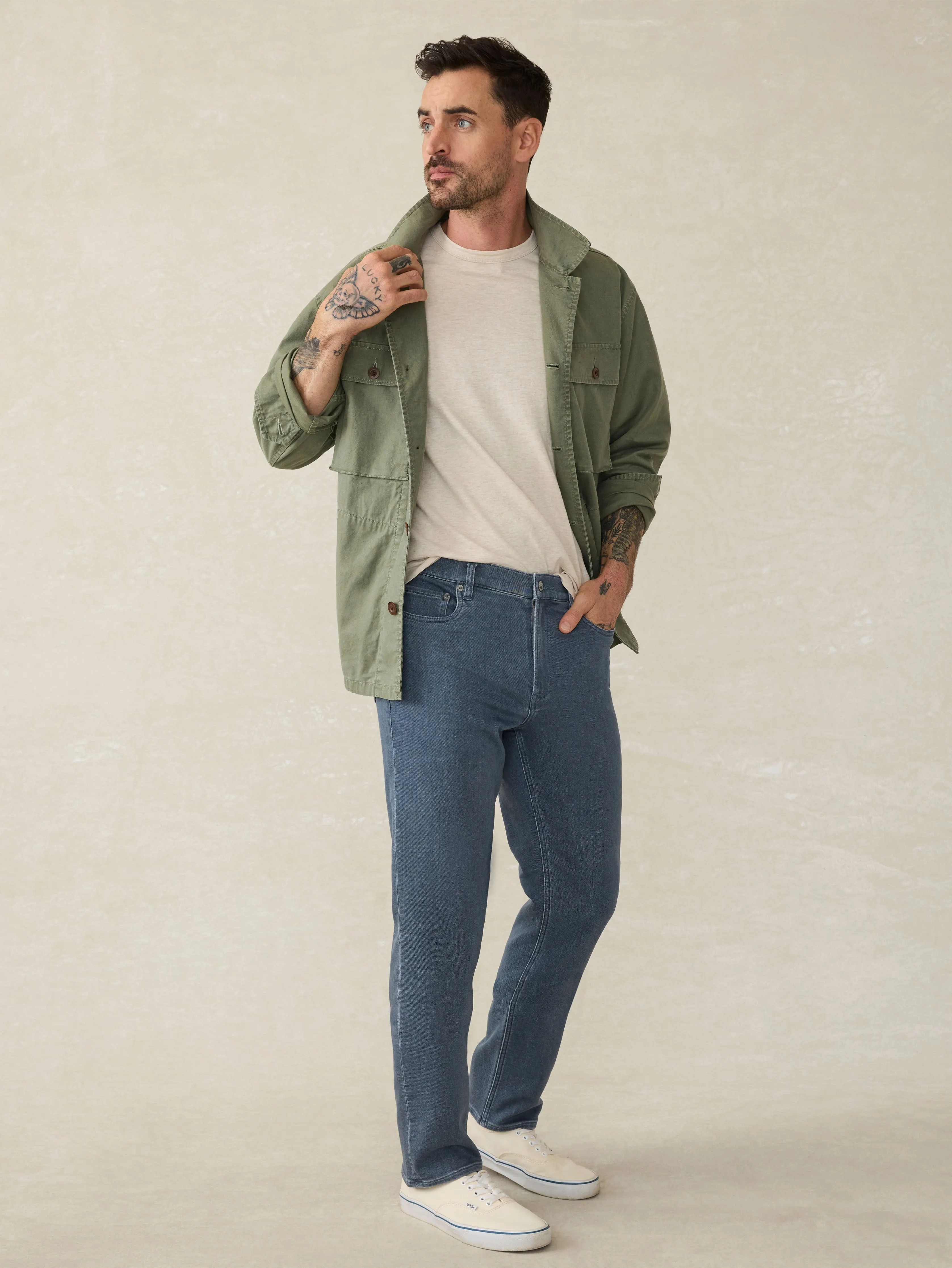 Stretch Terry 5-Pocket Pant - Tradewinds Wash sold by Faherty product image thumbnail 2
