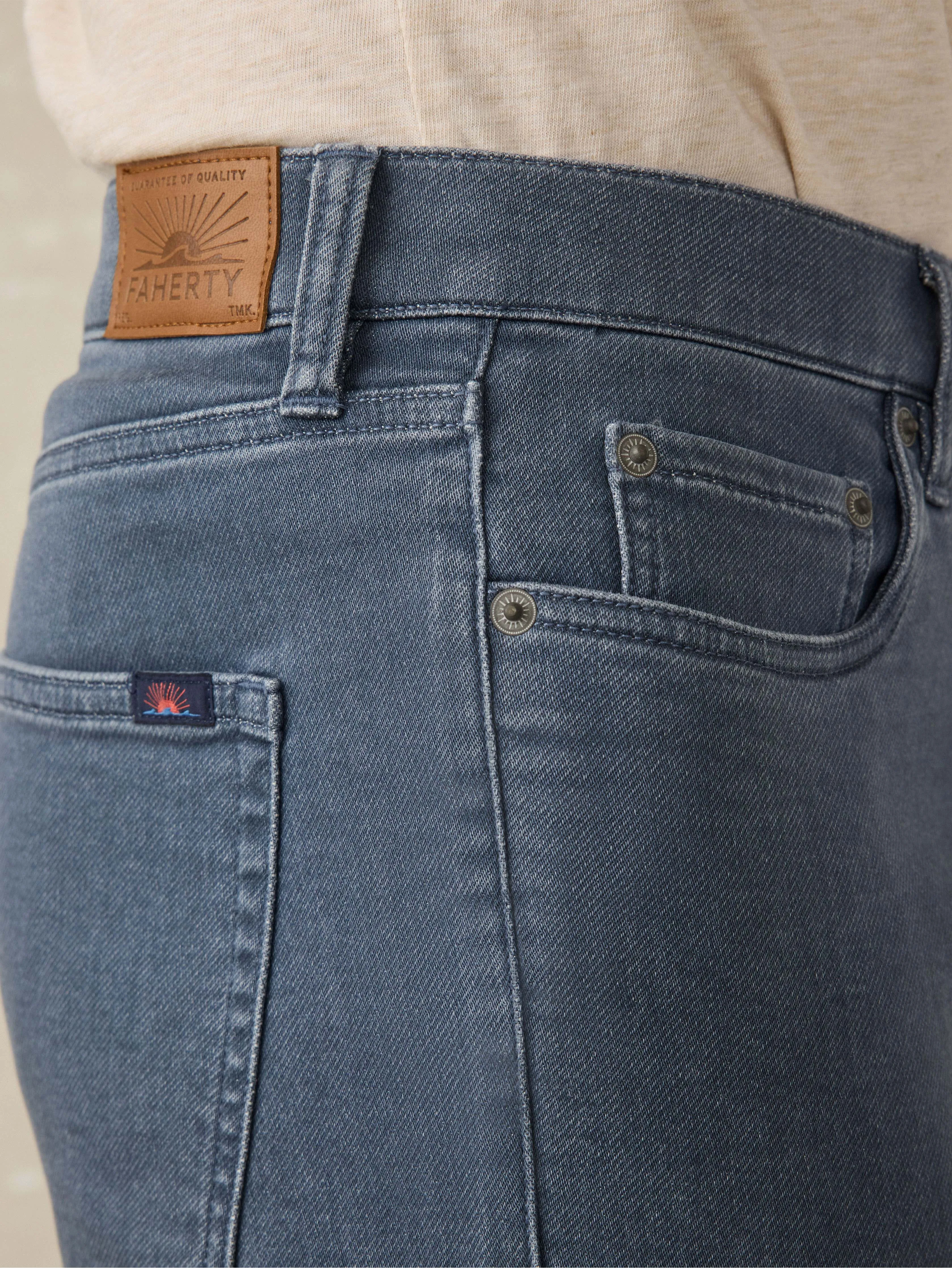 Stretch Terry 5-Pocket Pant - Tradewinds Wash sold by Faherty product image thumbnail 4