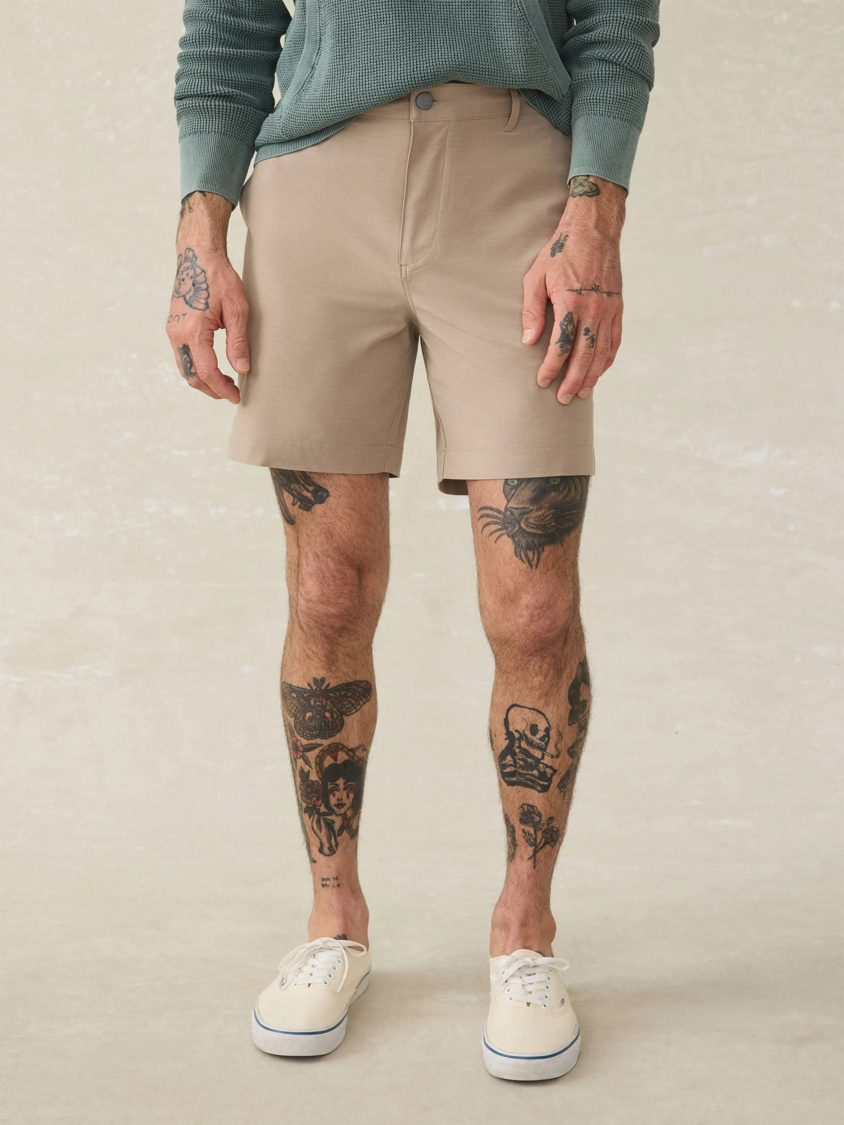 All Day™ Short 2.0 (7") - Khaki sold by Faherty