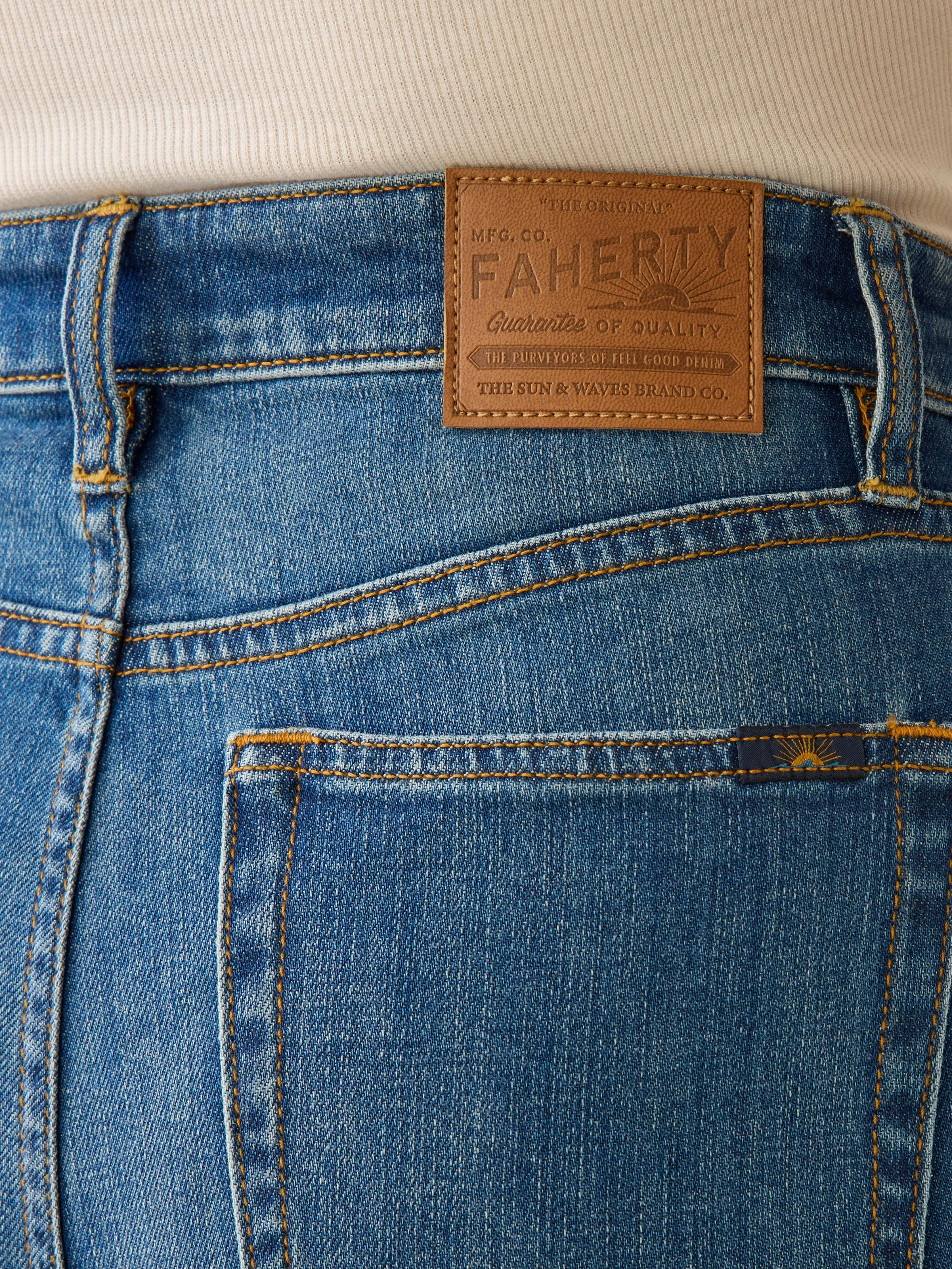 Saturday Denim Wide Leg Ankle - Indigo Coast Wash sold by Faherty product image thumbnail 4