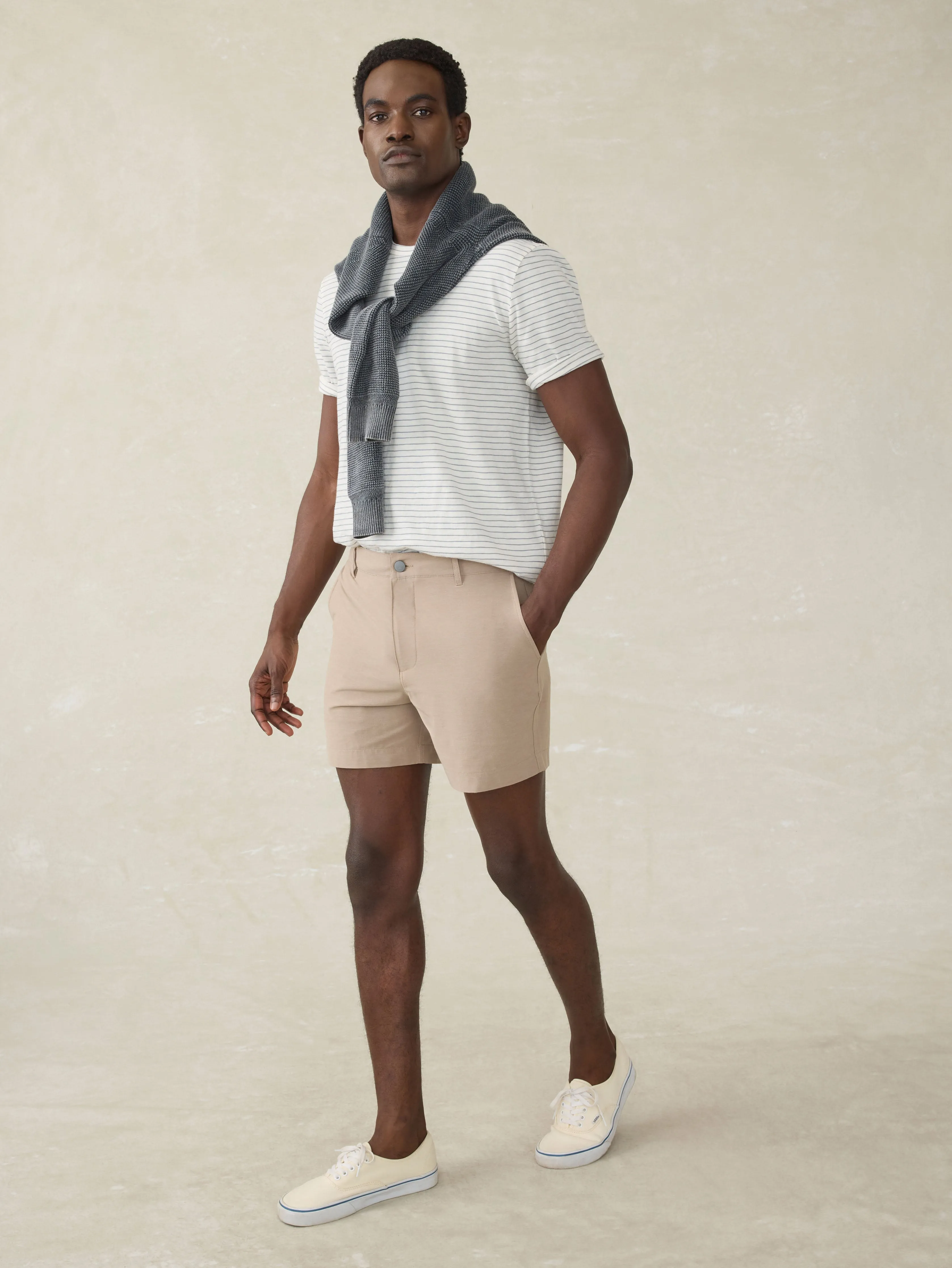 All Day™ Short 2.0 (5") - Khaki sold by Faherty product image thumbnail 2