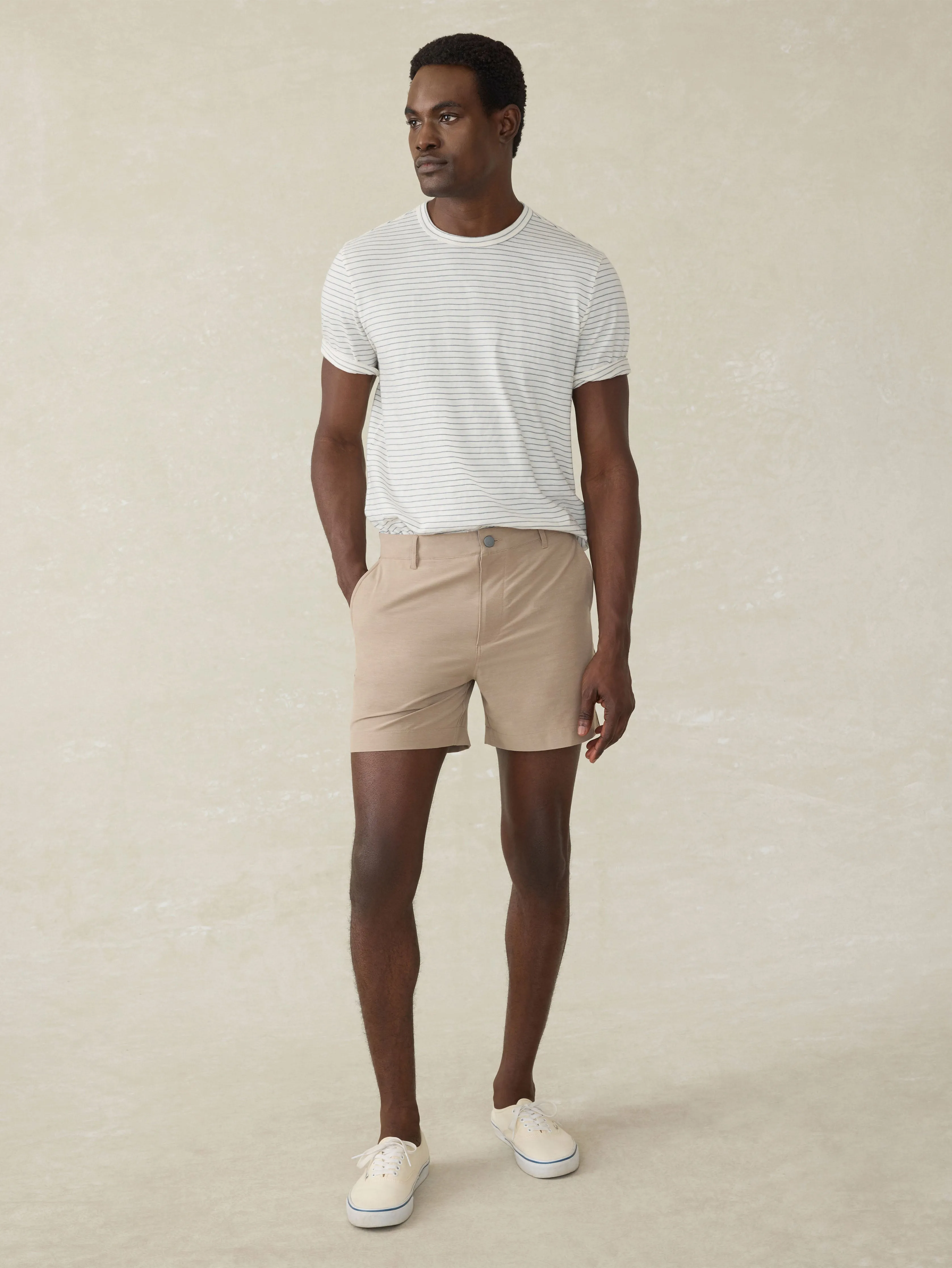 All Day™ Short 2.0 (5") - Khaki sold by Faherty product image thumbnail 3