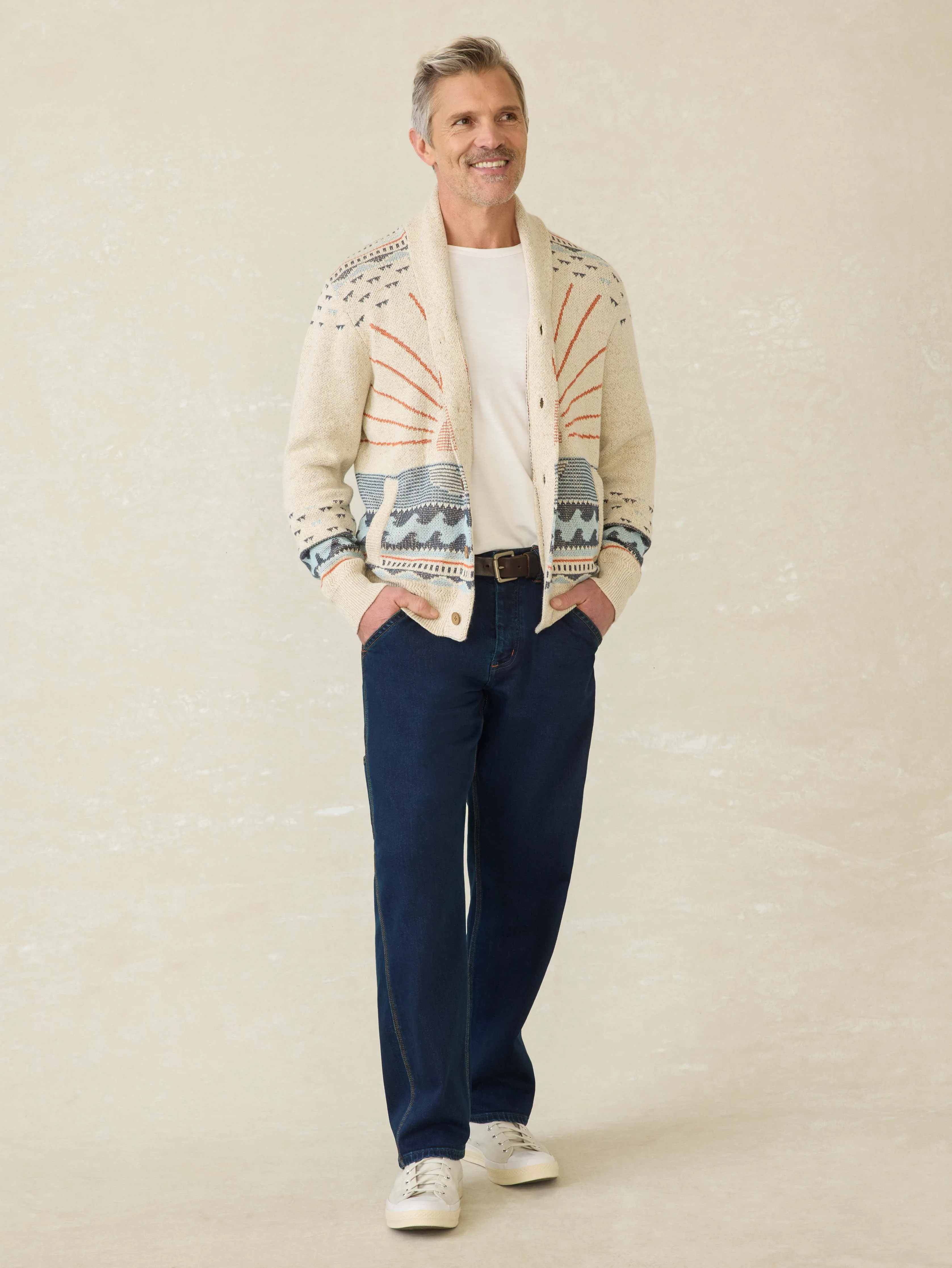 Cardigan Sweater - Sand Island sold by Faherty product image thumbnail 3