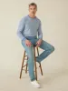Movement™ Crewneck Sweater - Coastal Shore Stripe sold by Faherty