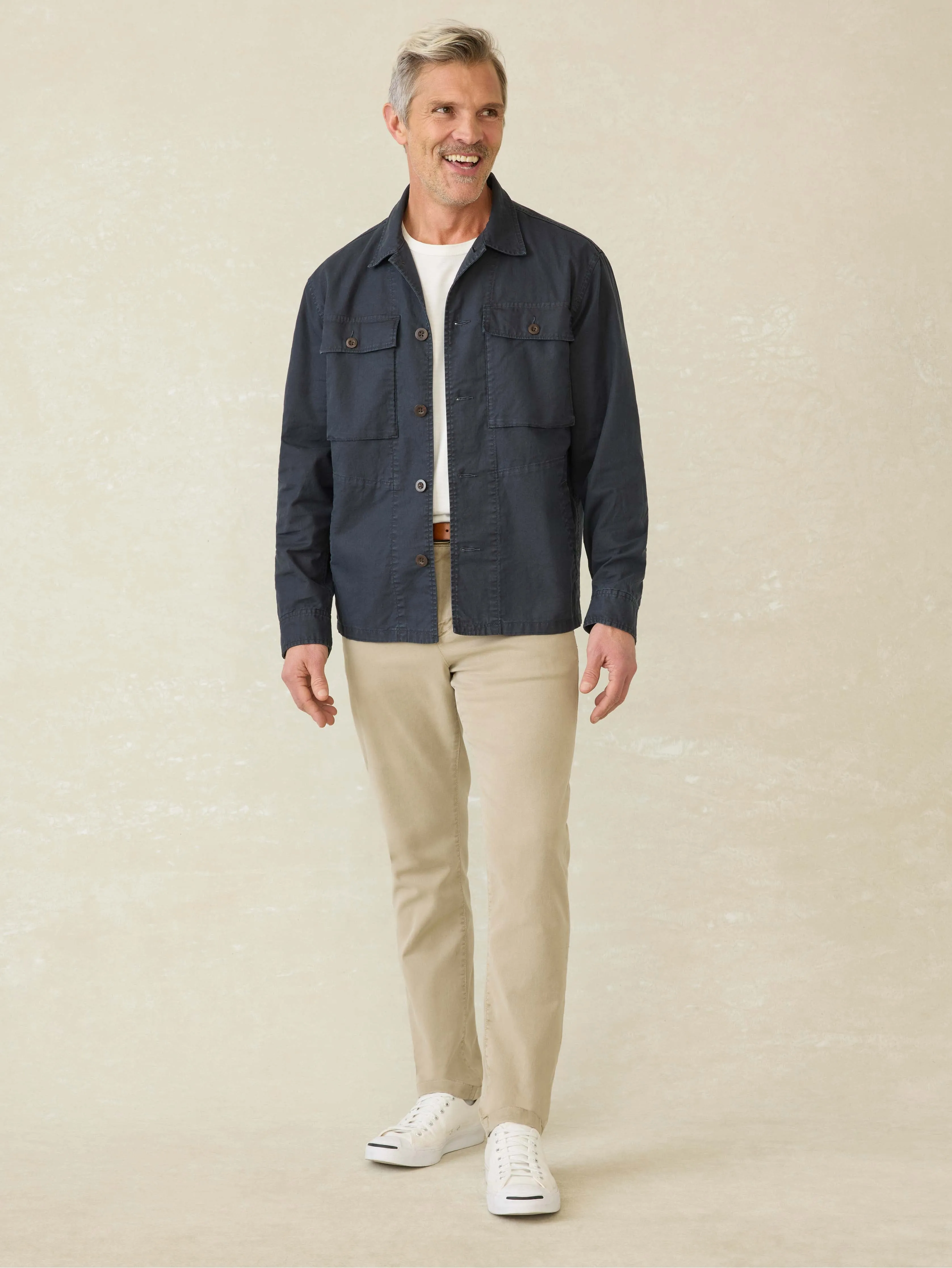 Commander Shirt Jacket - Washed Charcoal sold by Faherty product image thumbnail 3