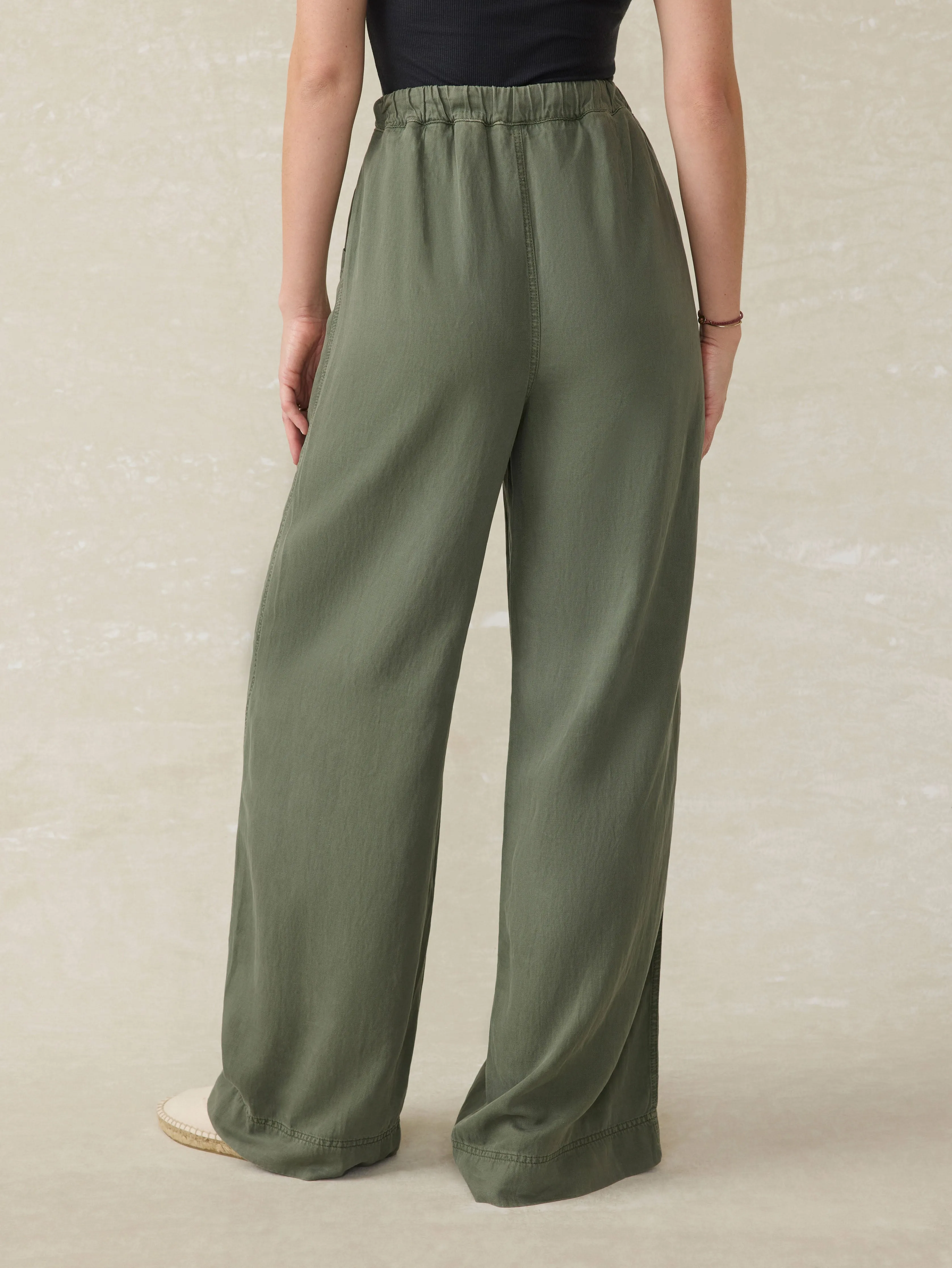 Topanga Drape Pant - Thyme sold by Faherty product image thumbnail 5