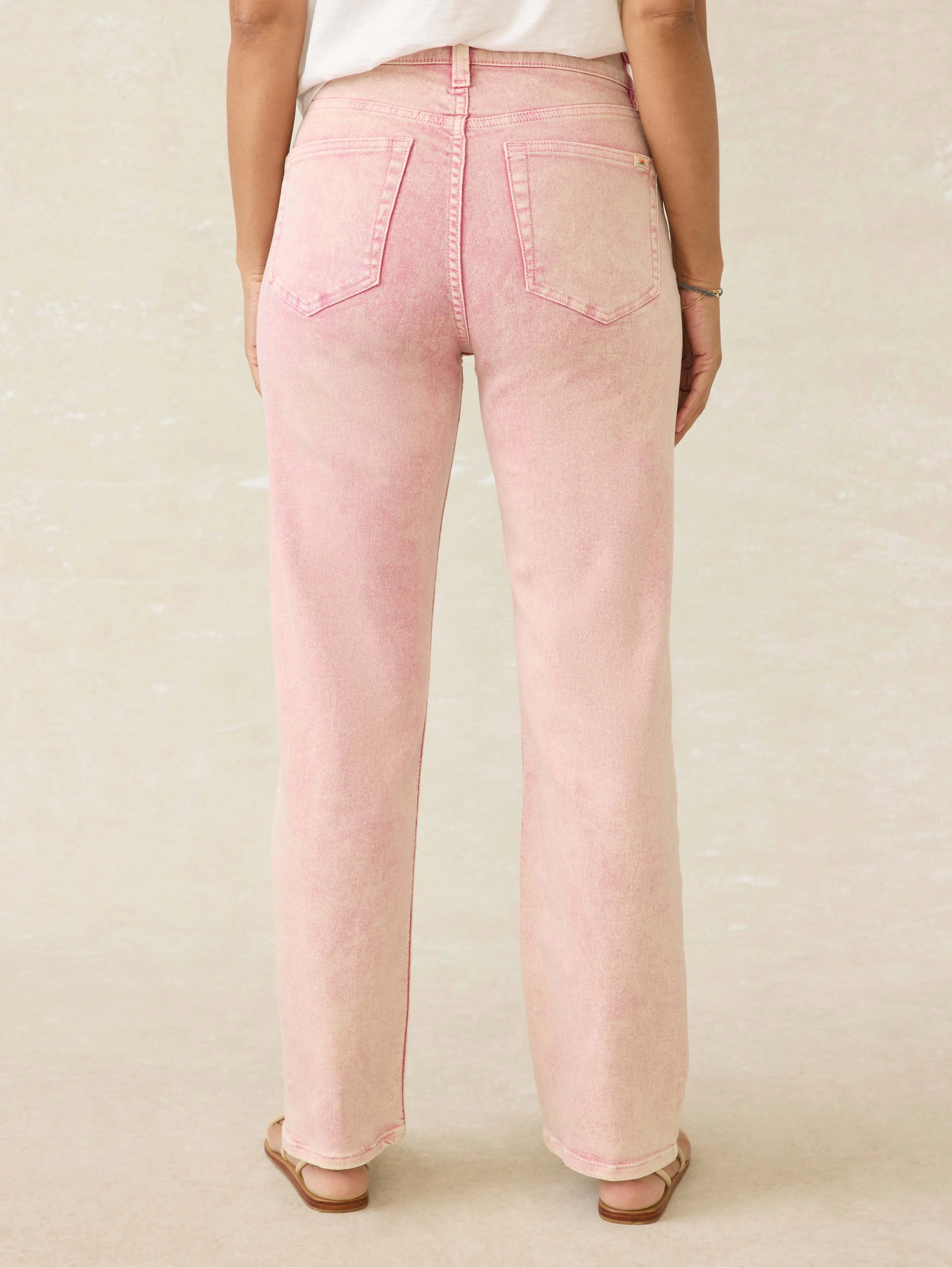 Slim Straight Sunwashed Denim - Baroque Rose sold by Faherty product image thumbnail 5