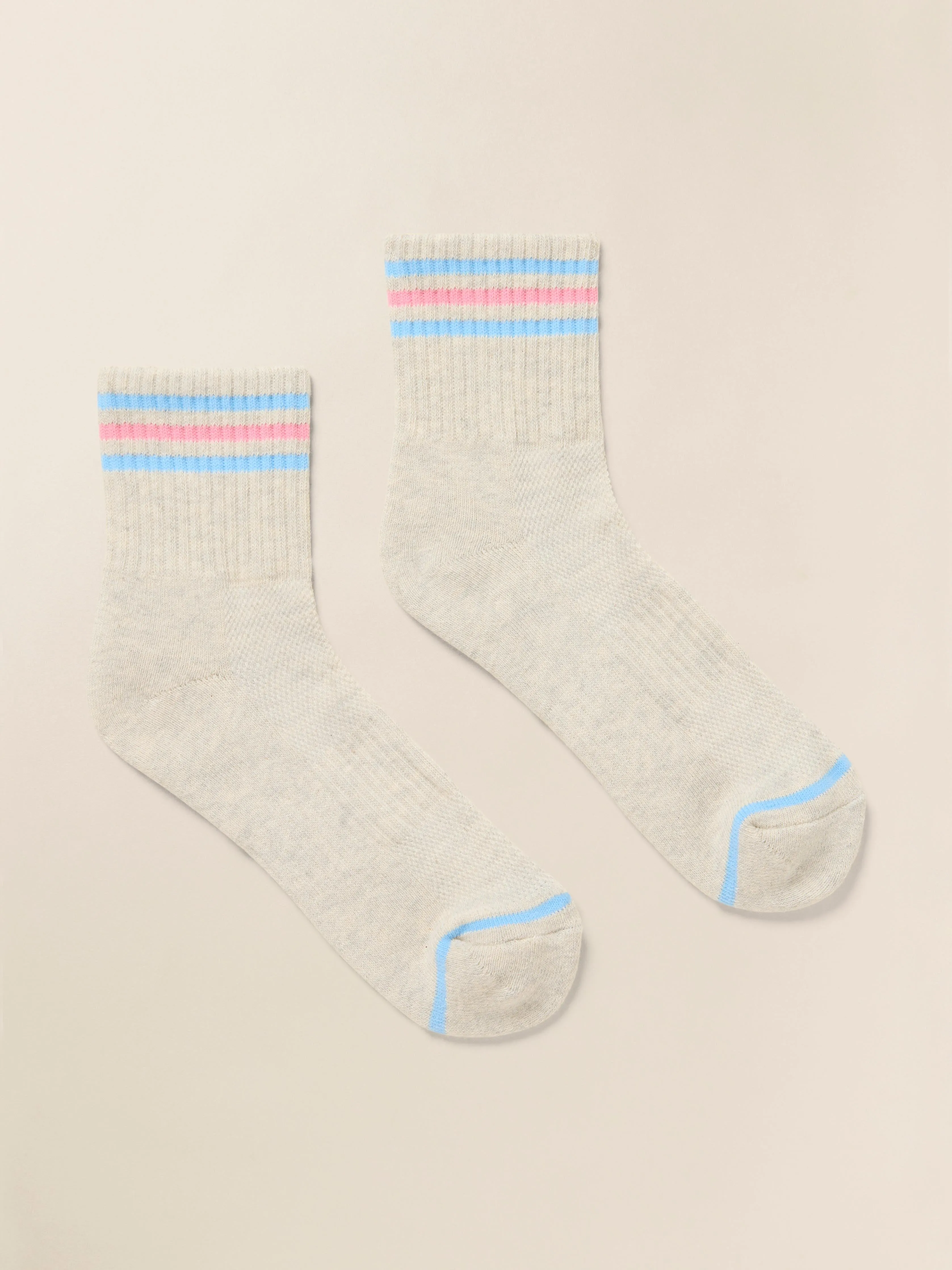 Le Bon Shoppe Girlfriend Sock - Bright Grey sold by Faherty