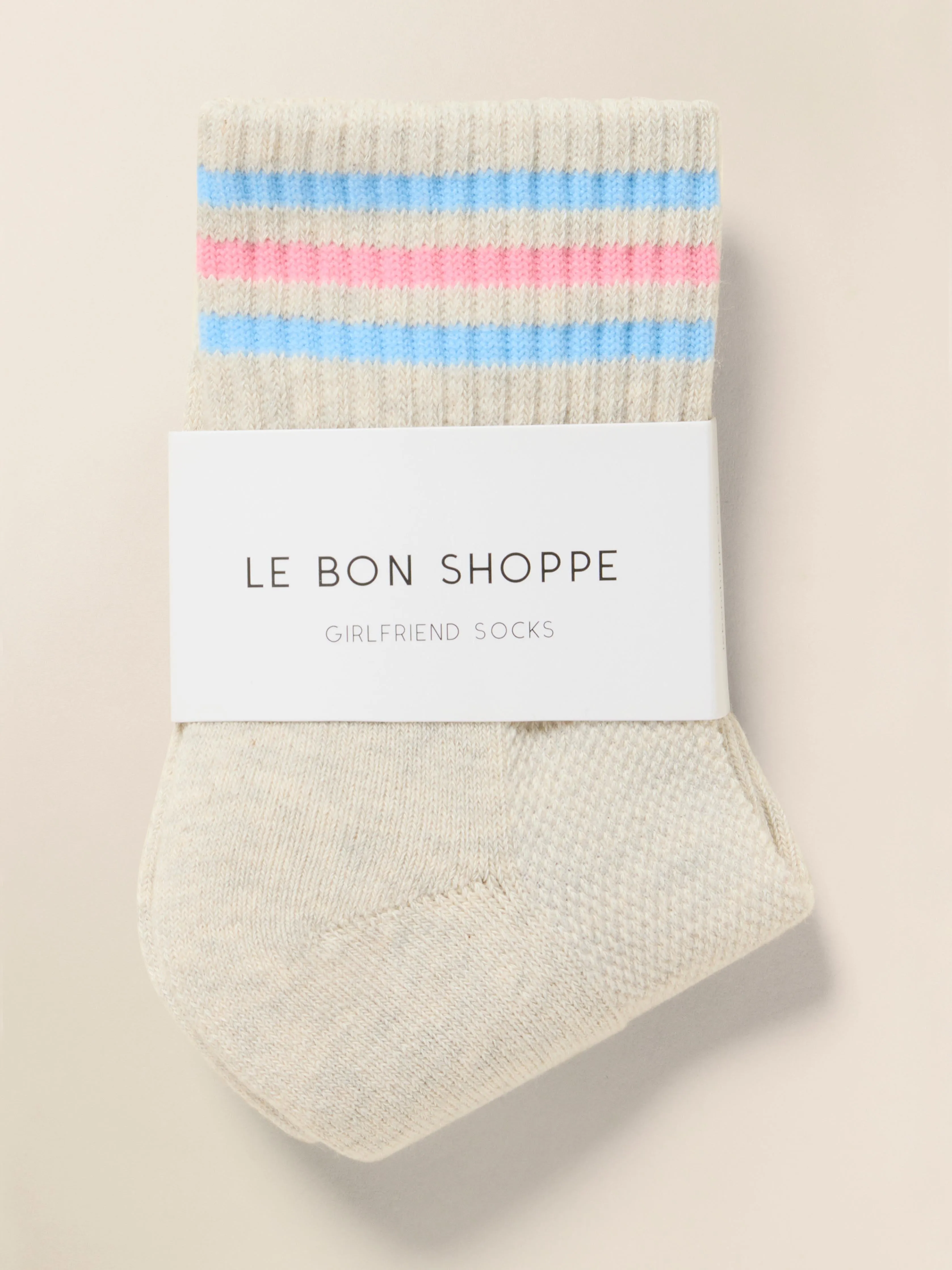 Le Bon Shoppe Girlfriend Sock - Bright Grey sold by Faherty product image thumbnail 2