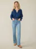 Tried & True Easton Blouse - Deep Lagoon Wash sold by Faherty