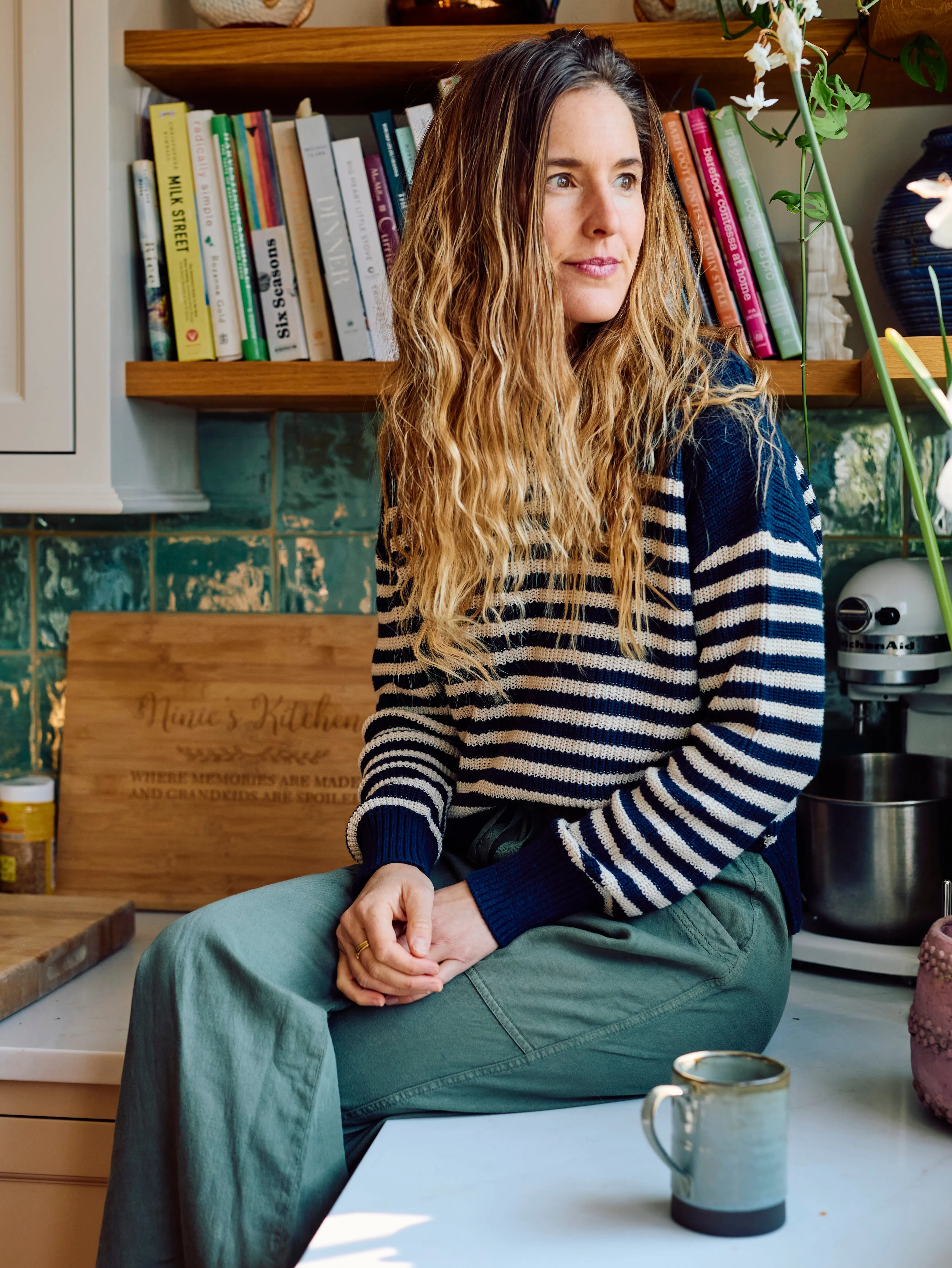 Miramar Linen Crewneck - Lighthouse Point sold by Faherty