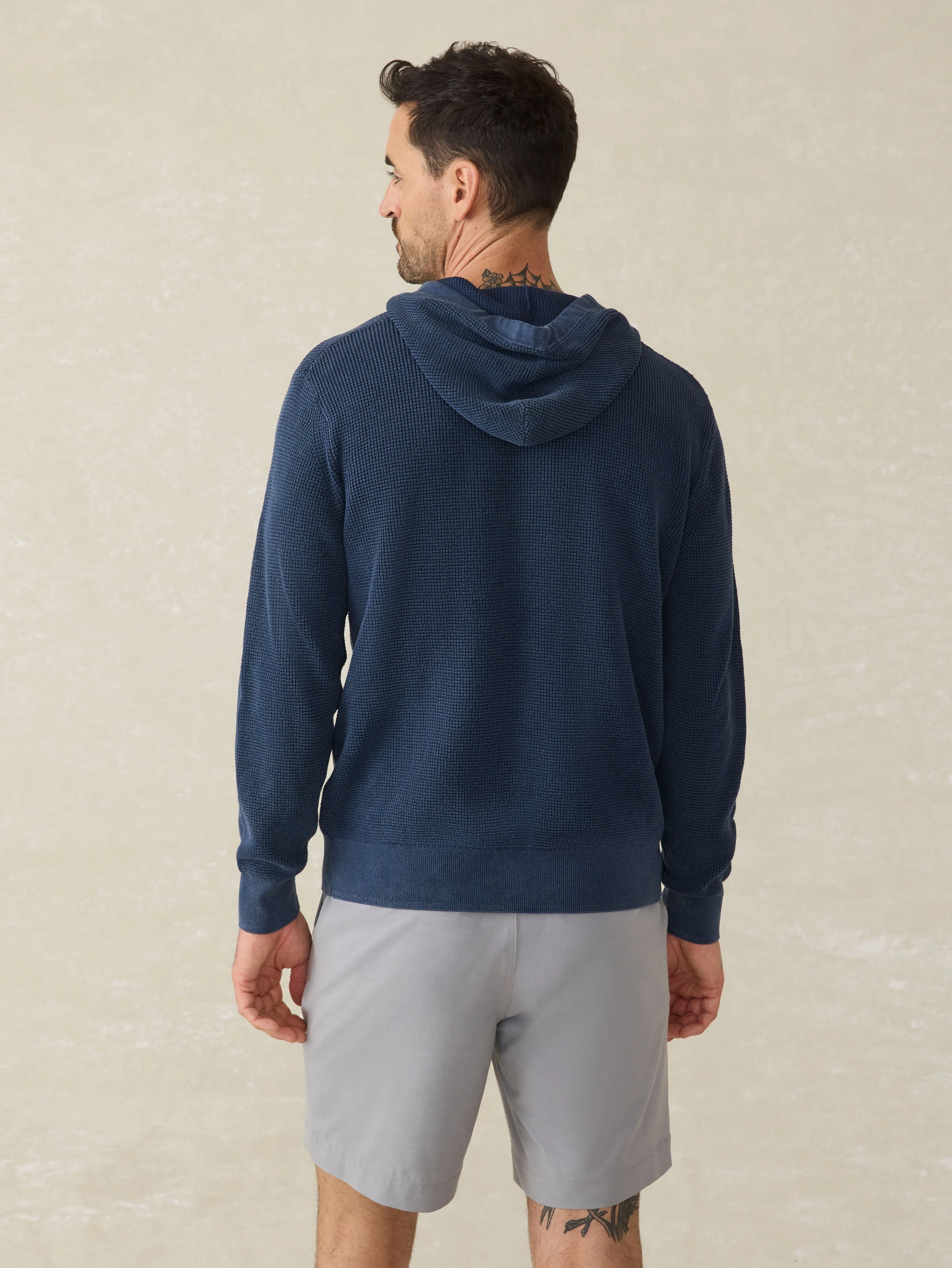 Sunwashed Sweater Hoodie - Blue Nights sold by Faherty product image thumbnail 5