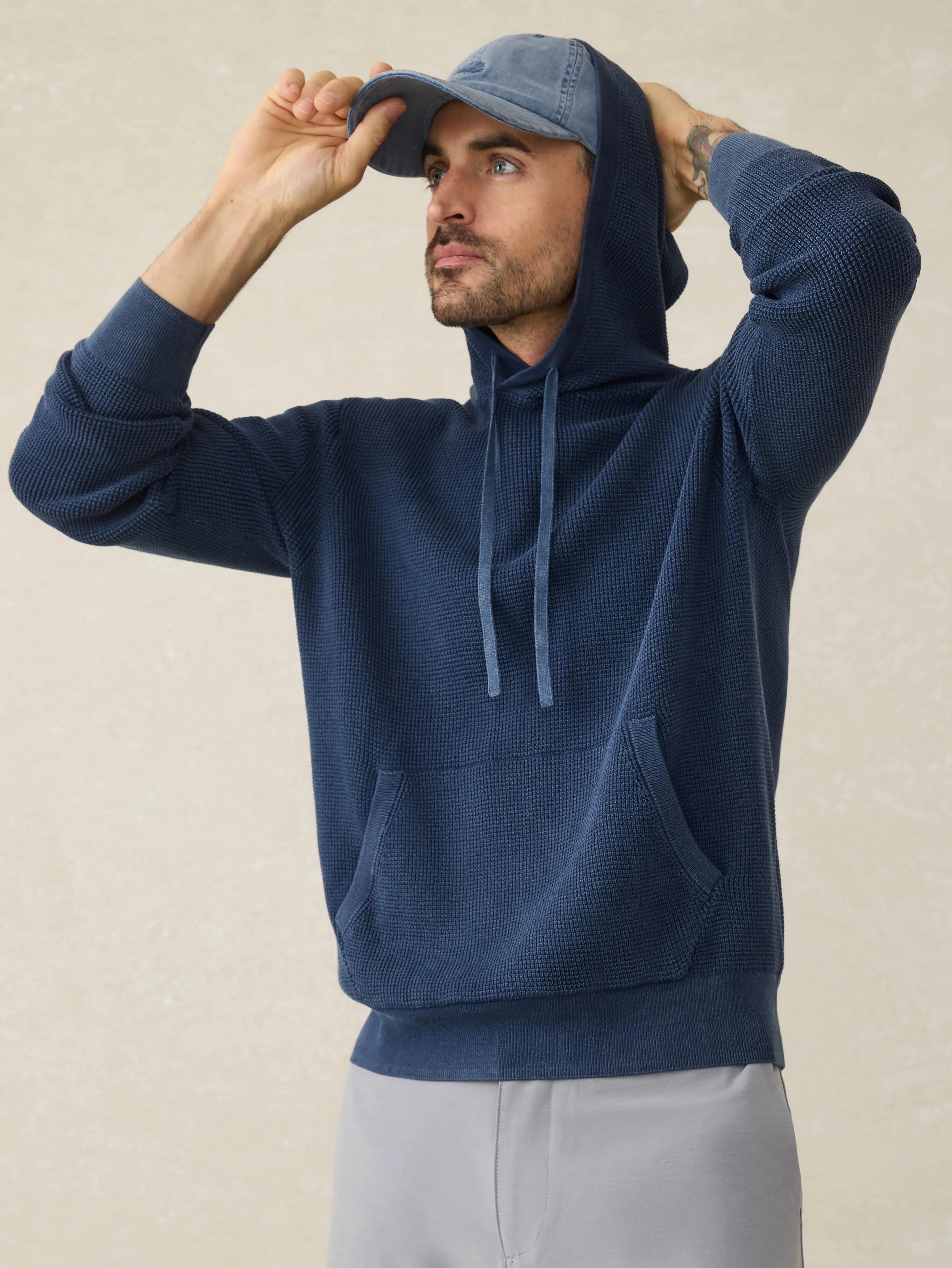 Sunwashed Sweater Hoodie - Blue Nights sold by Faherty product image thumbnail 3