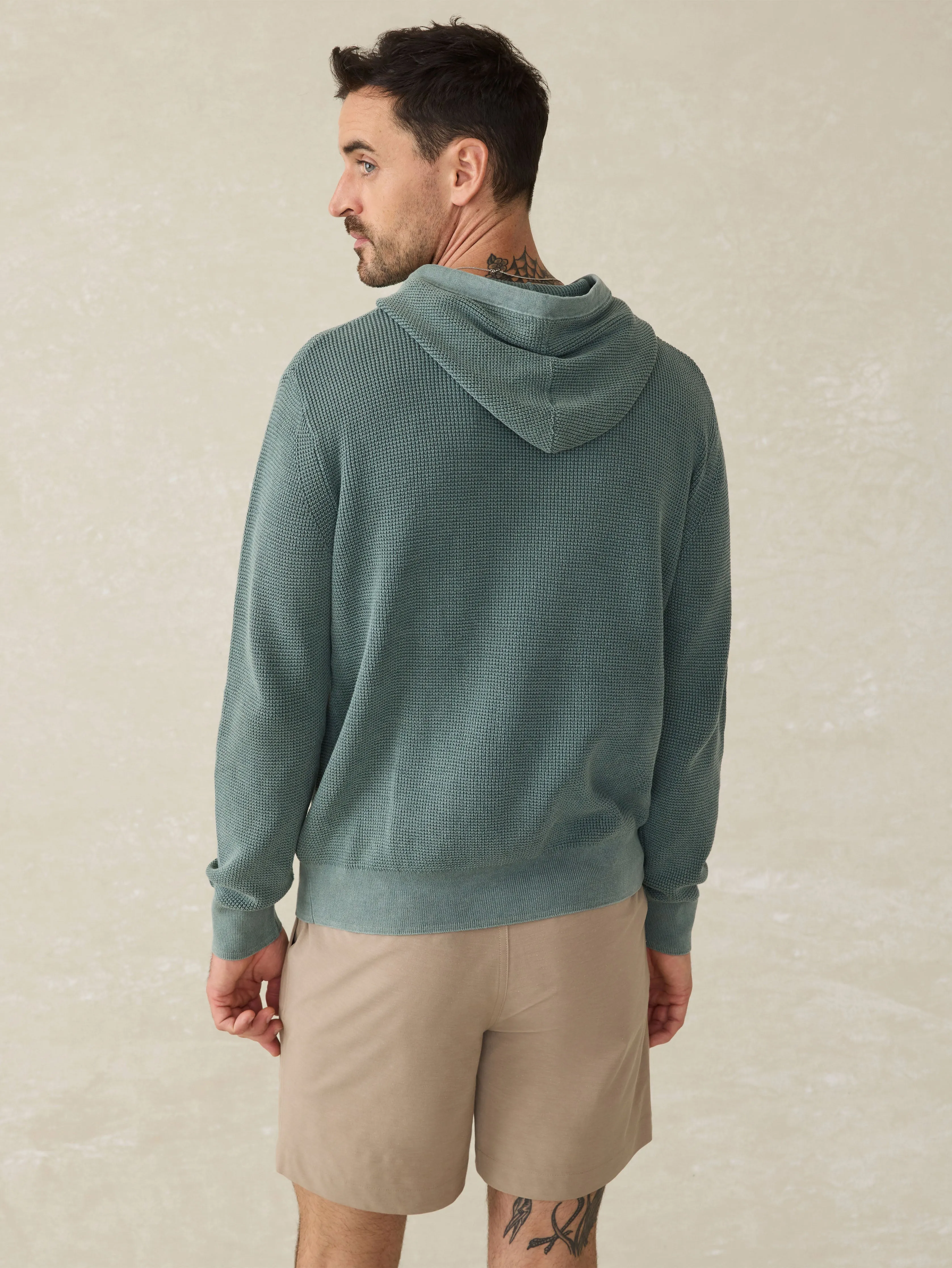 Sunwashed Sweater Hoodie - Mountain Olive sold by Faherty product image thumbnail 5