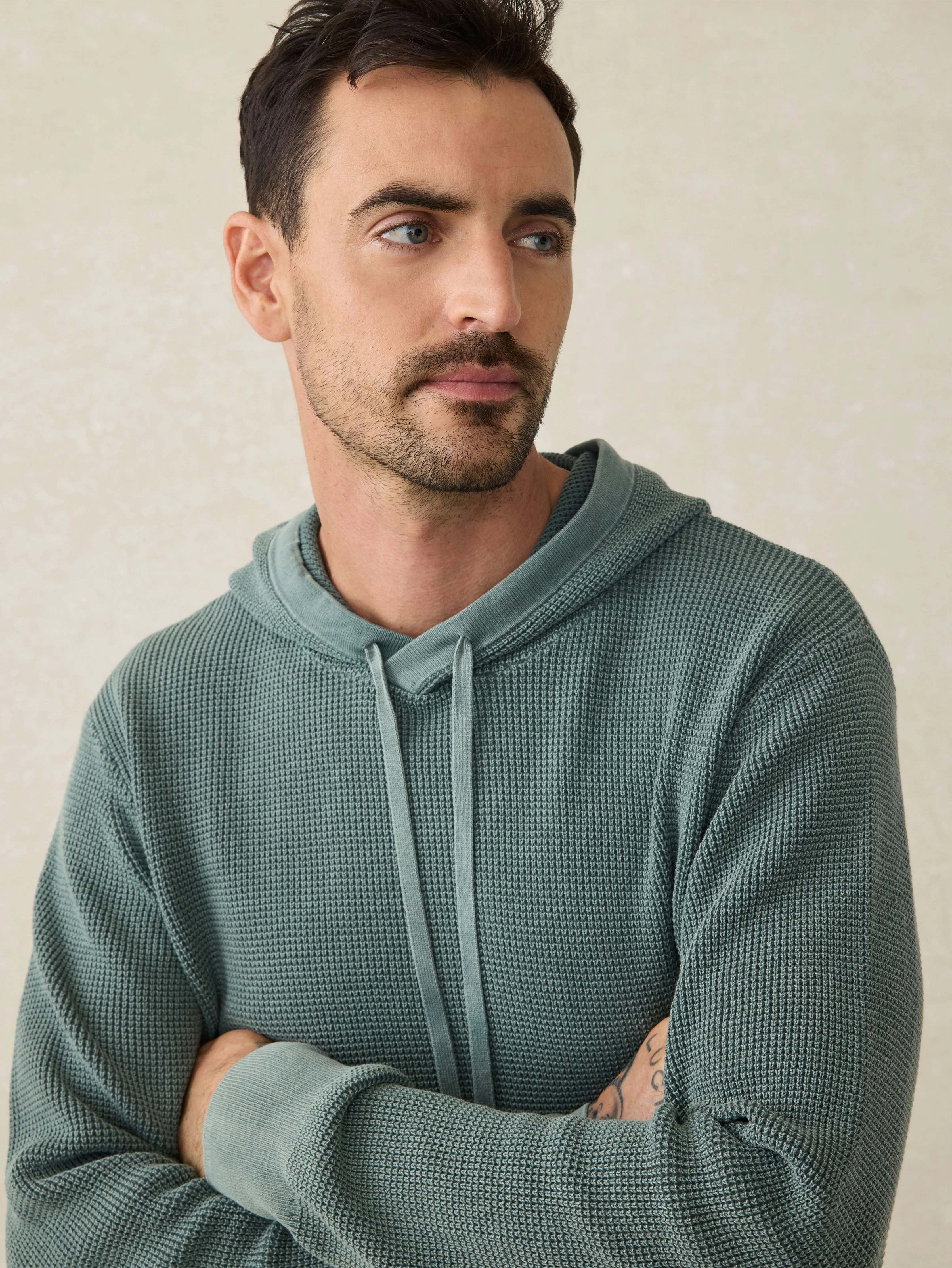 Sunwashed Sweater Hoodie - Mountain Olive sold by Faherty product image thumbnail 2