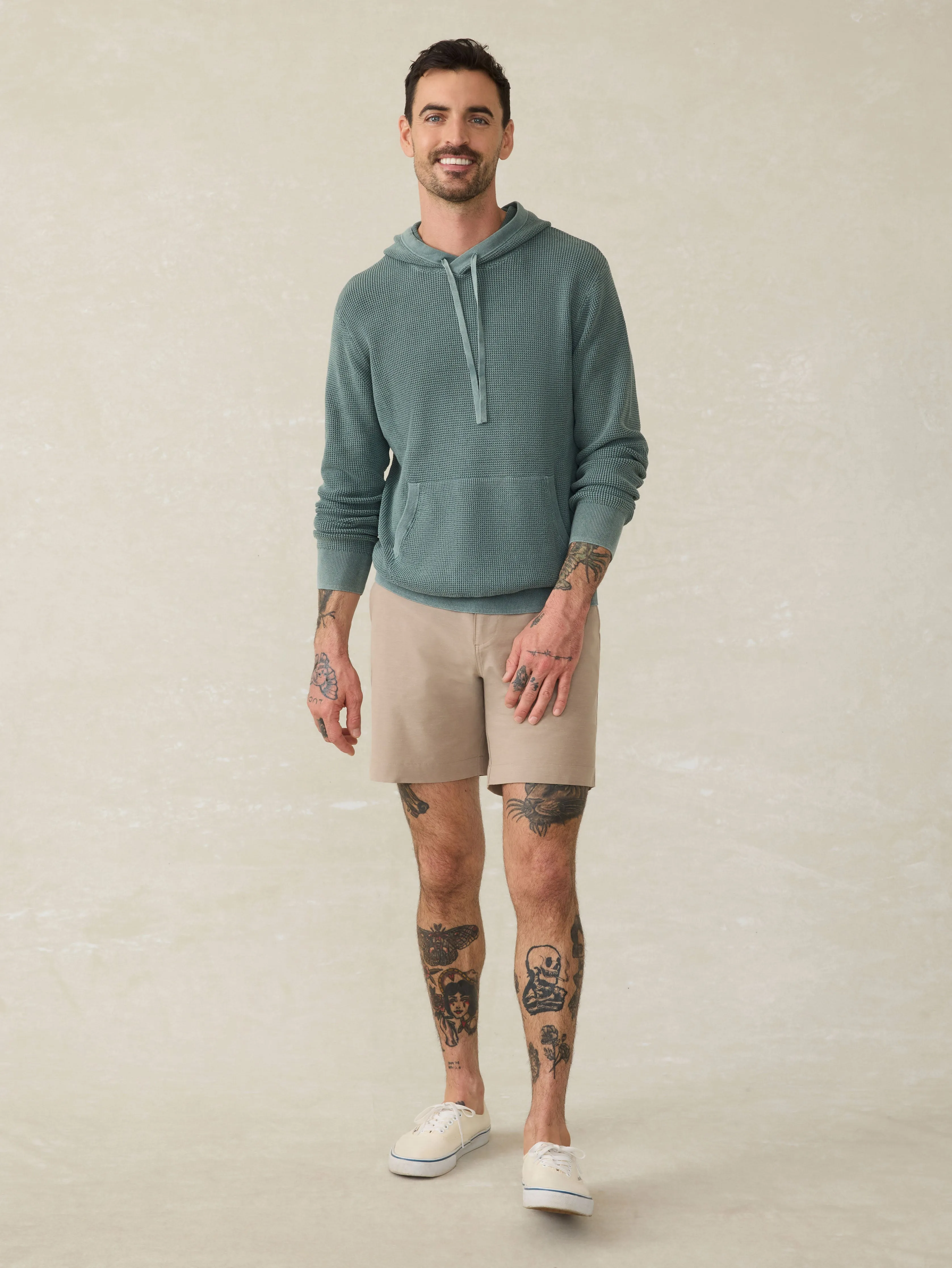 Sunwashed Sweater Hoodie - Mountain Olive sold by Faherty product image thumbnail 4